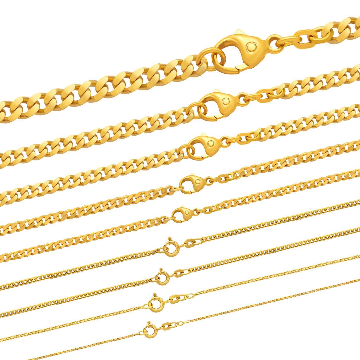 HOPLO Panzerkette Goldkette Panzerkette Länge 40cm günstig online kaufen
