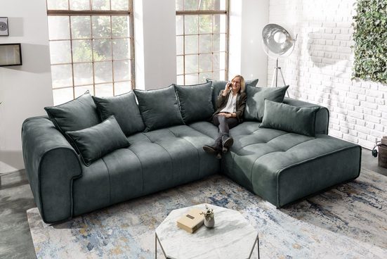 RIESS AMBIENTE Ecksofa CLAN 320cm anthrazit - Einrichtungsbeispiel