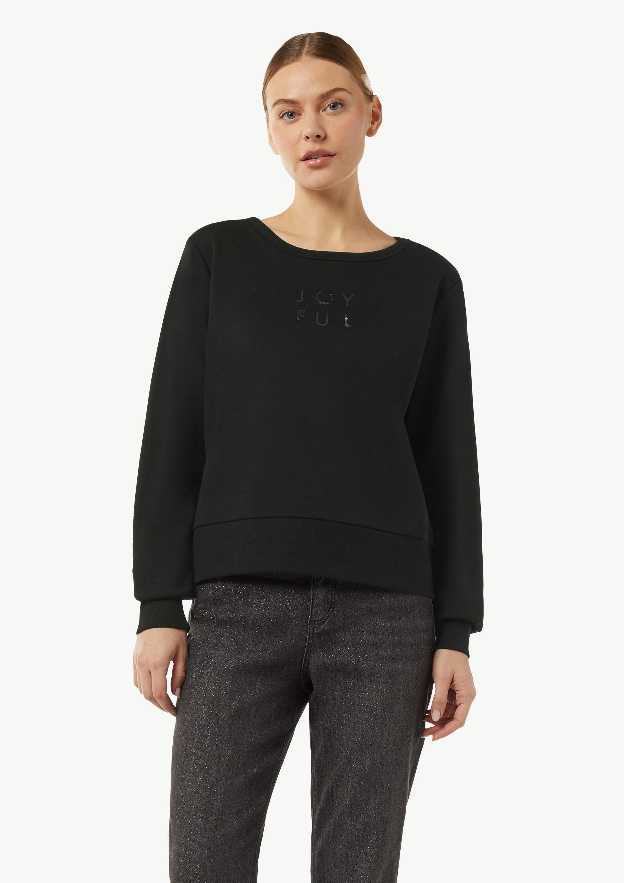 comma Sweatshirt Sweatshirt Sweatshirt mit Artwork und Rippbündchen günstig online kaufen