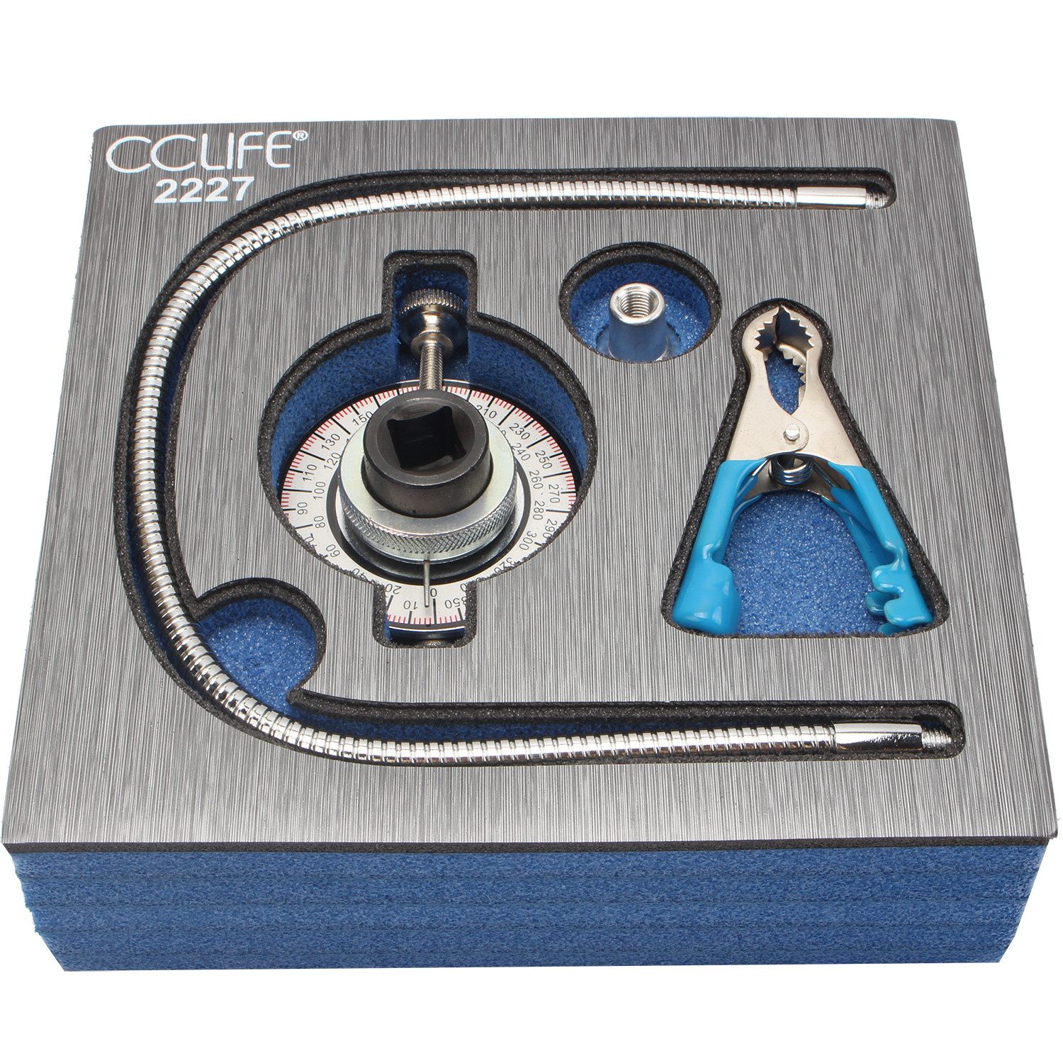 CCLIFE Drehmomentschlüssel 1/2" Drehwinkel Messgerät Drehmoment Drehwinkelmesser Winkelmesser (4 St)