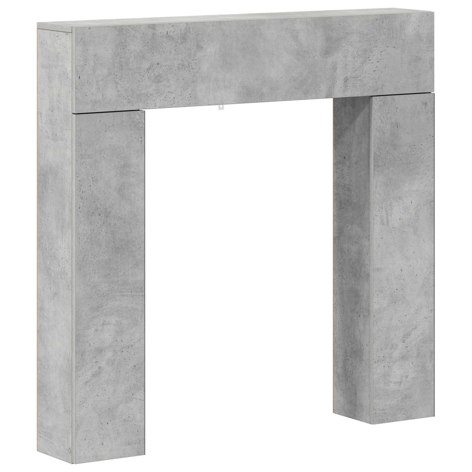 vidaXL Bodenschutzplatte 102 x 18 x 100,5 cm Kaminumrandung Betongrau 102x18x100,5 cm Spanplatt