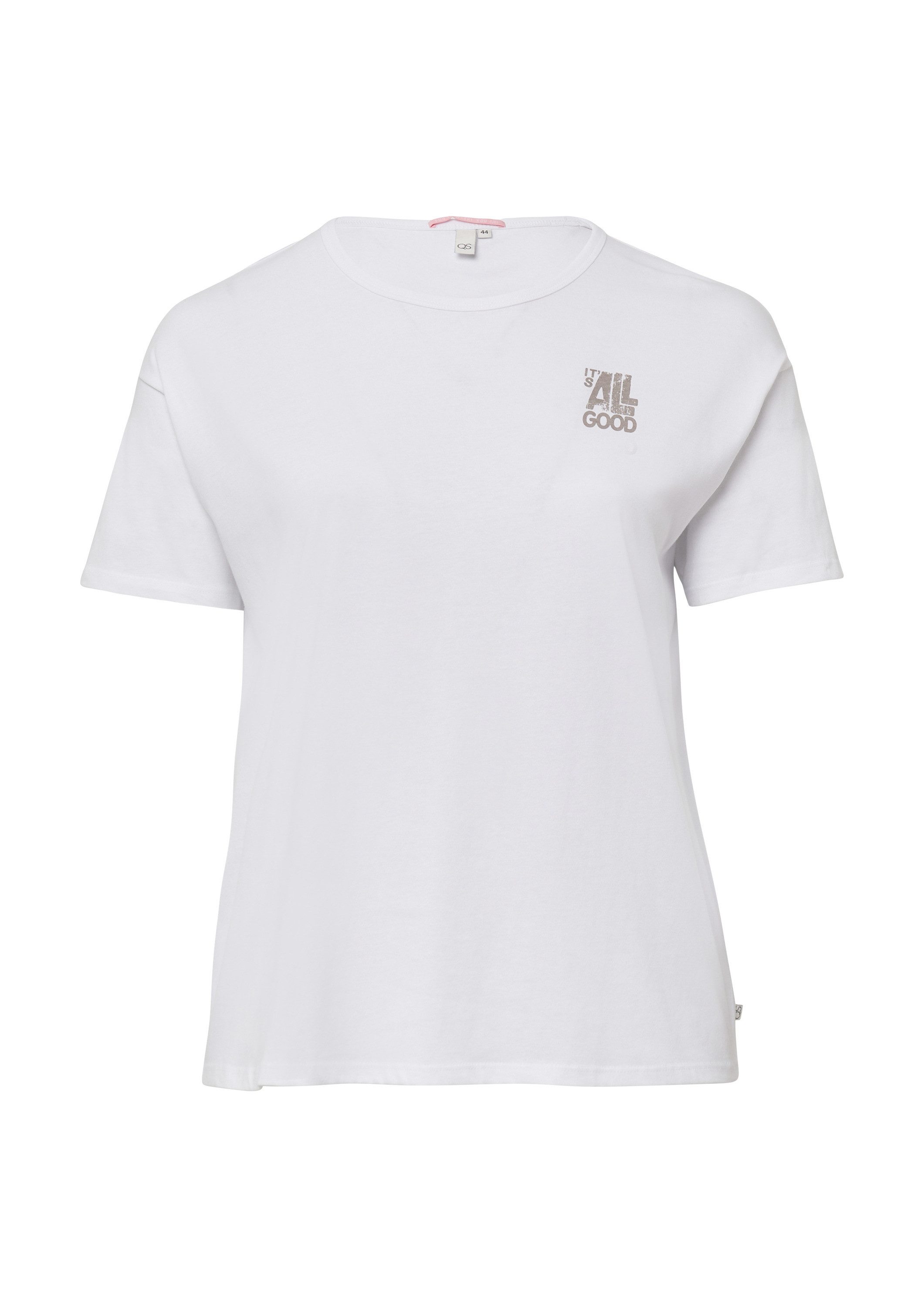 QS Kurzarmshirt T-Shirt Boyfriend-Shirt mit Front- und Backprint günstig online kaufen