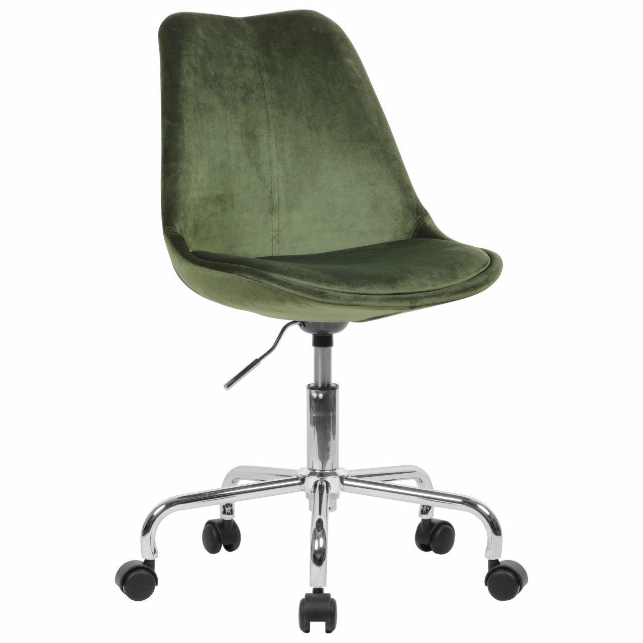 furnicato Bürostuhl Schreibtischstuhl Grün Samt mit Lehne | Drehstühle