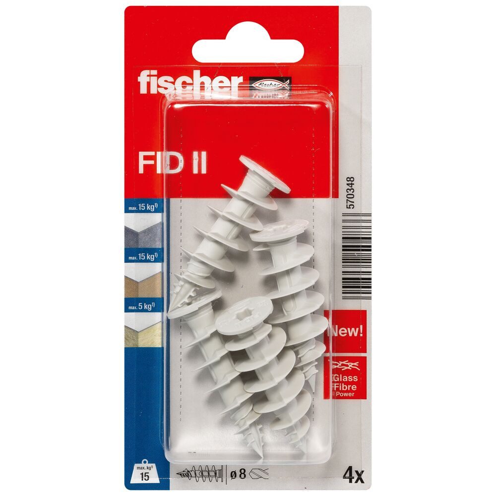fischer Dämmstoffdübel Dämmstoffdübel FID II, (4-tlg)