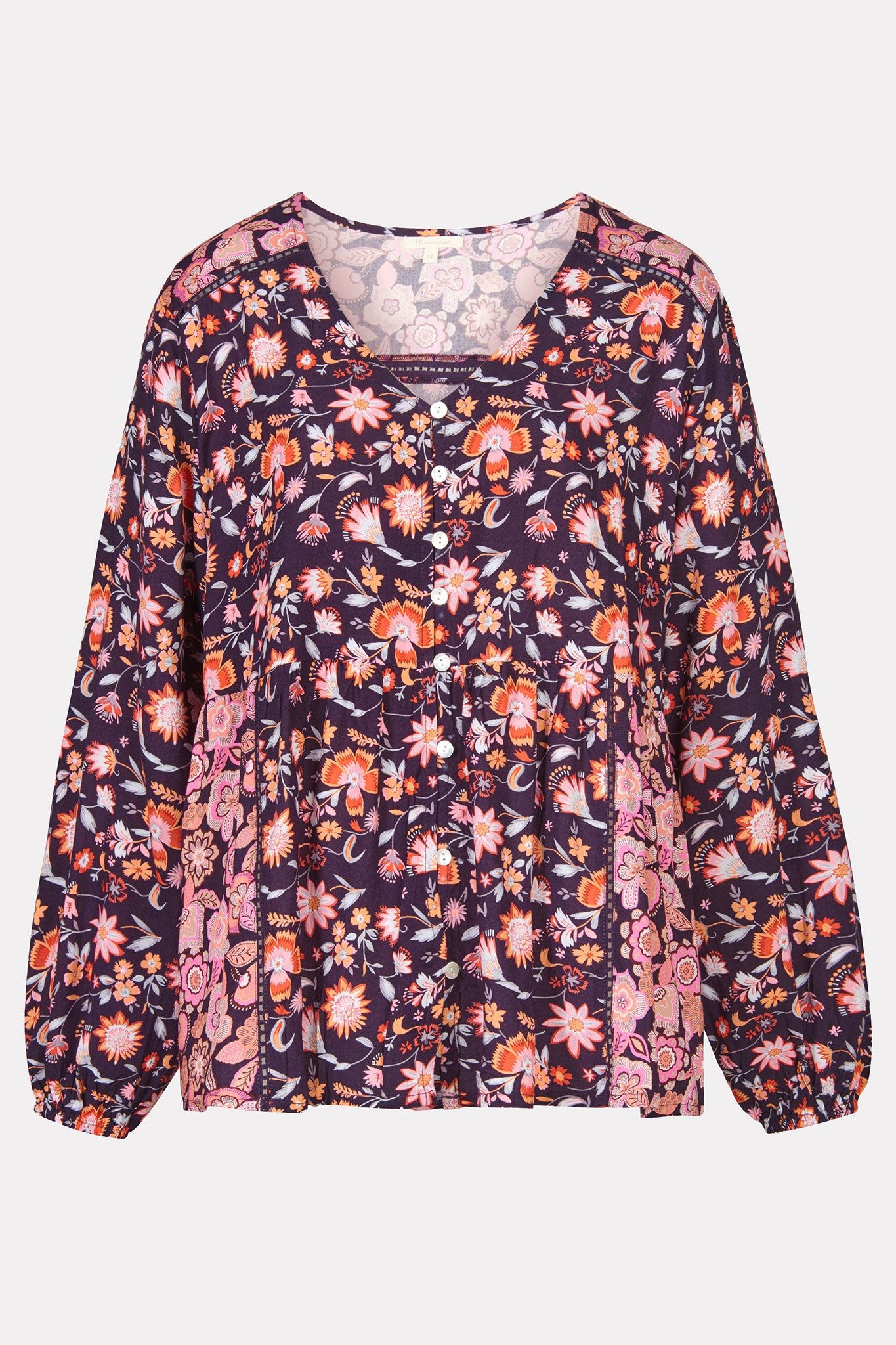 Himalaya Clothing Langarmbluse Langarm Bluse mit verspieltem Blumenprint - günstig online kaufen