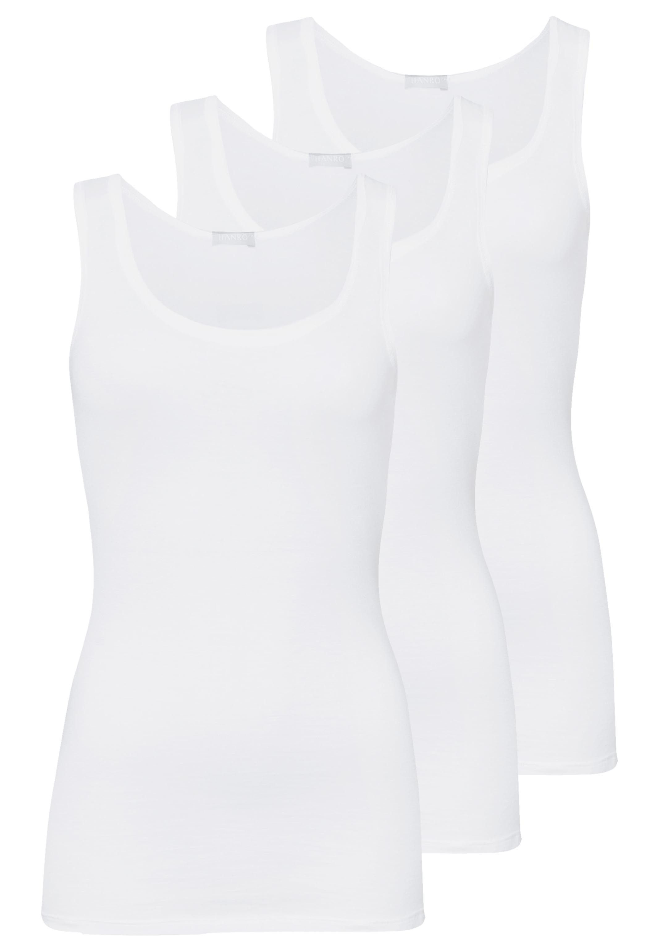 Hanro Unterhemd 3er Pack Ultralight (Spar-Set, 3-St) Unterhemd / Top - Baumwolle - Atmungsaktiv