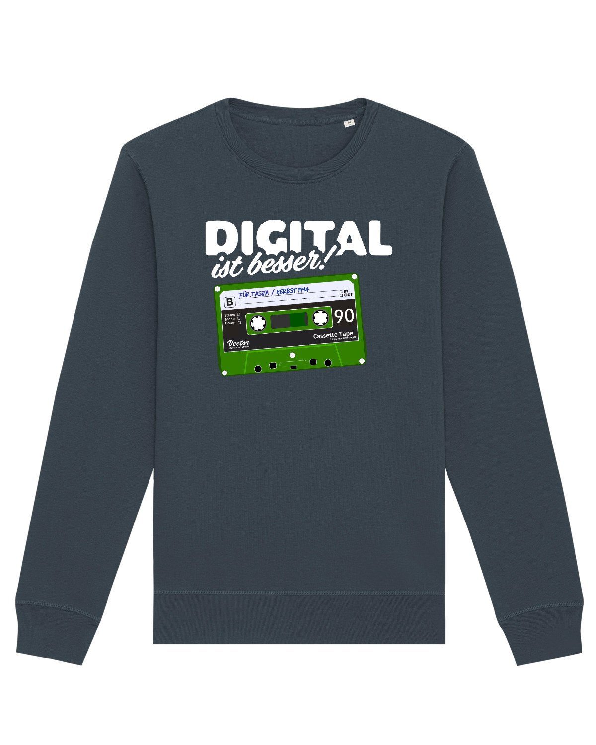 wat? Apparel Sweatshirt Digital ist besser (1-tlg) graublau meliert