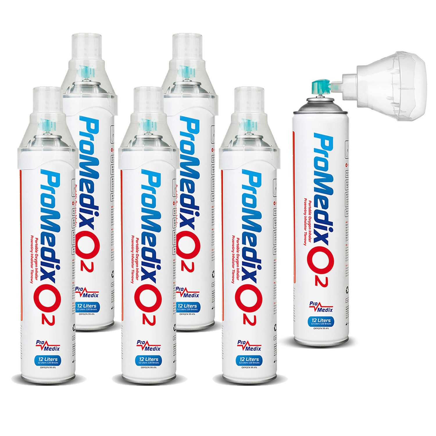 Promedix Inhalator PR-994, 6-tlg., Sauerstoffkonzentration 99,4%, 12Liter Volumen