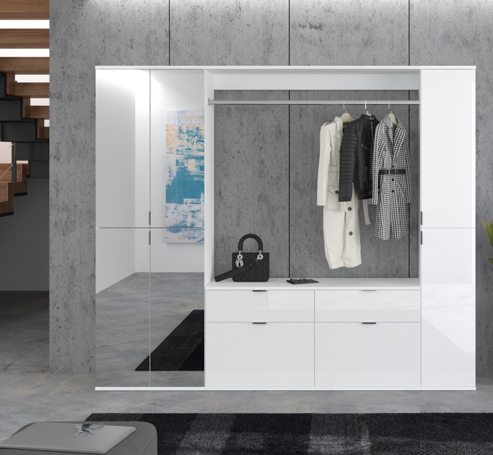 Inn.Furn Garderoben-Set SystemX, (Garderobe und Schuhschrank, günstig online kaufen