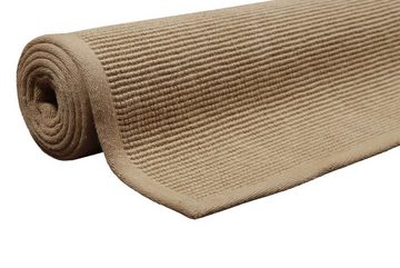 Teppich Hugo one, Wecon home, Höhe: 5 mm, nachhaltig, aus 100% Jute, mit Antirutschbeschichtung, Wohnzimmer