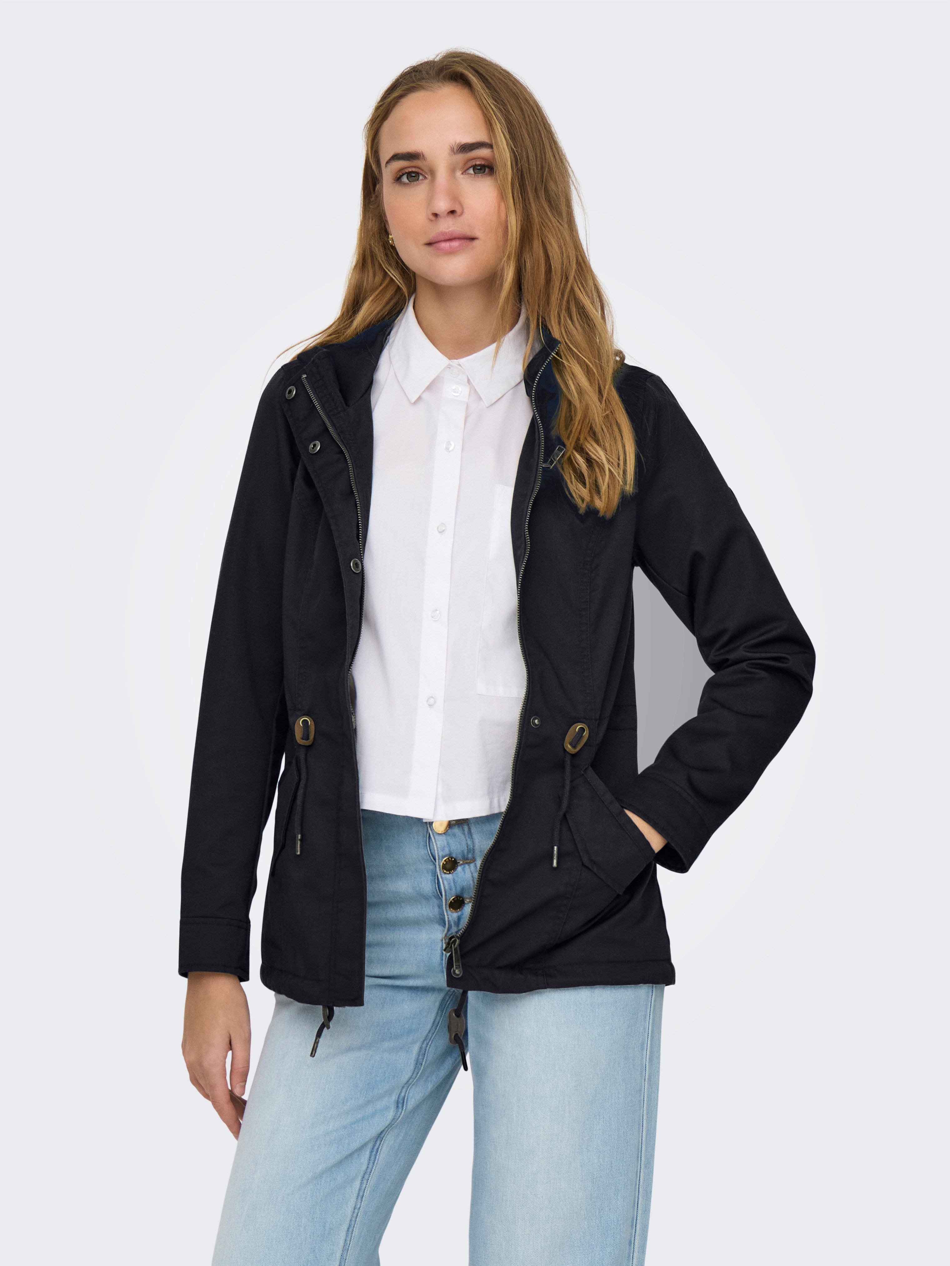 ONLY Parka ONLLORCA LIFE CANVAS PARKA CC OTW mit Kordelzug in der Taille günstig online kaufen