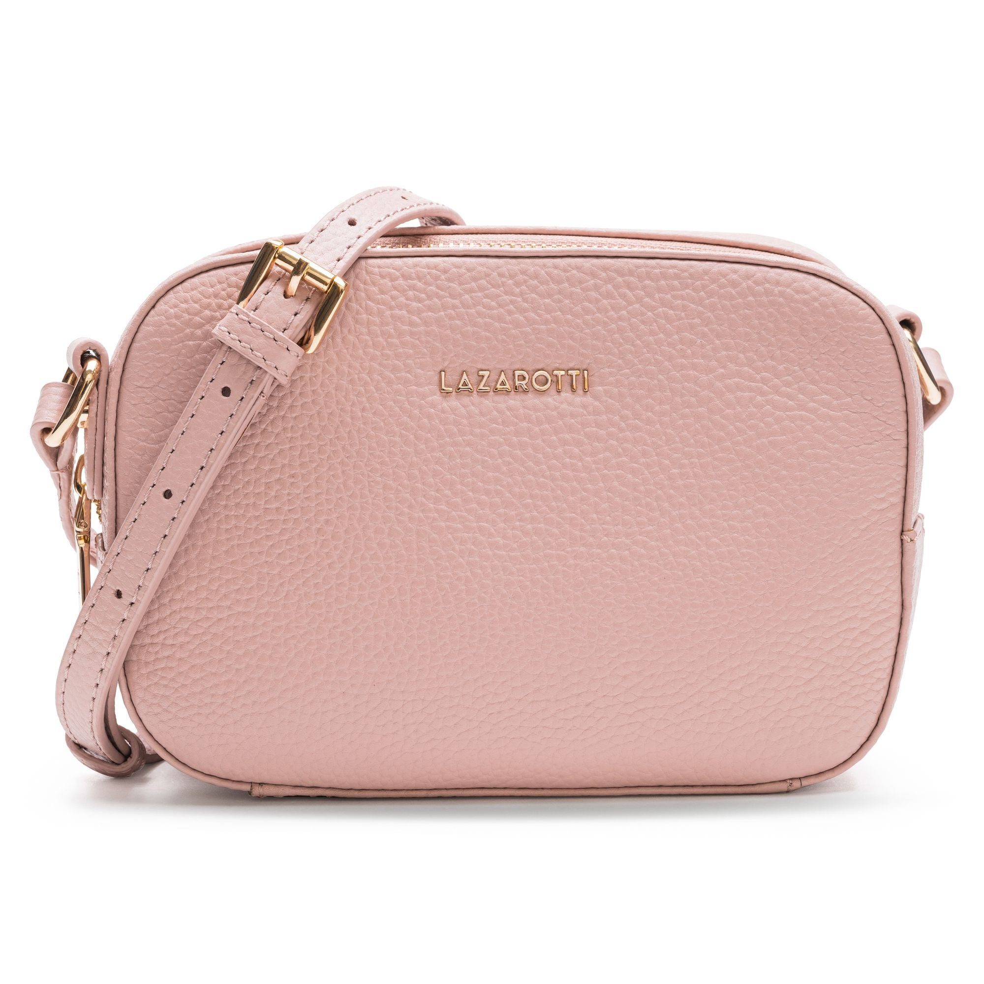 Lazarotti Umhängetasche Bologna Leather, Leder pink