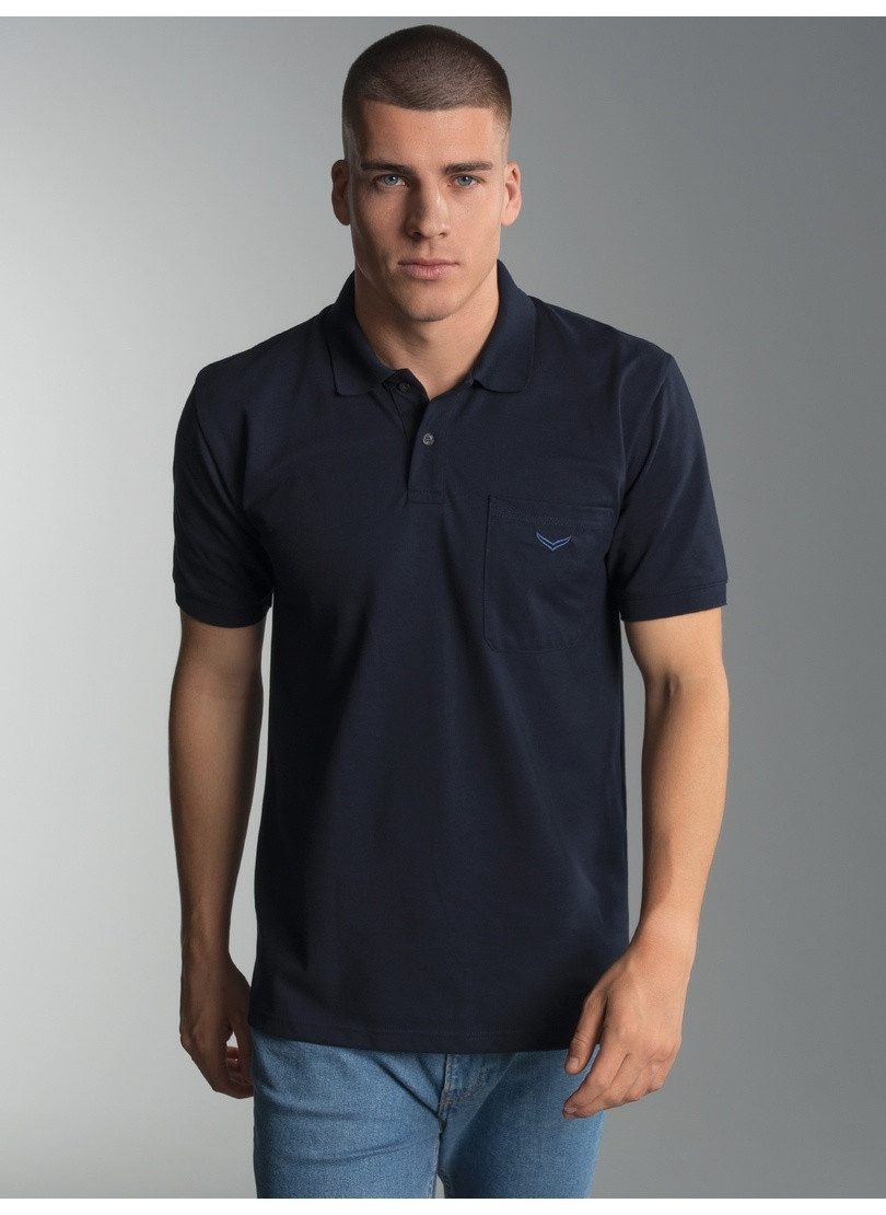 Trigema Poloshirt TRIGEMA Polohemd mit Brusttasche (1-tlg)