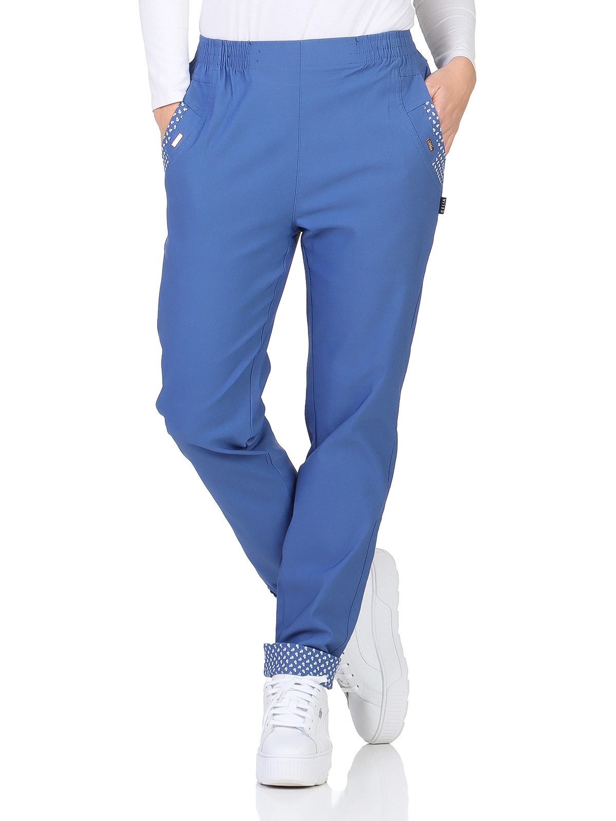 OriginalYou Stretch-Hose Sommerhose Damen Schlupfhose ANKER maritime Stoffhose auch in großen Größen erhältlich, mit elastischem Bund – Bild 2 von 5