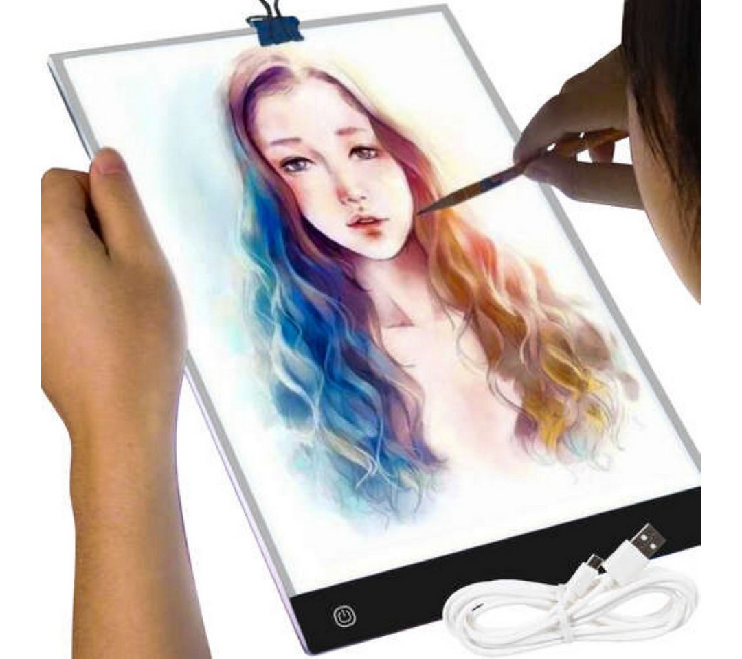 MAALEO Skizzenblock A4-Zeichenbrett mit USB-Kabel und Augenschutzfunktion Mobil, Augenschutzfunktion und USB-Stromversorgung für mobile Nutzung.