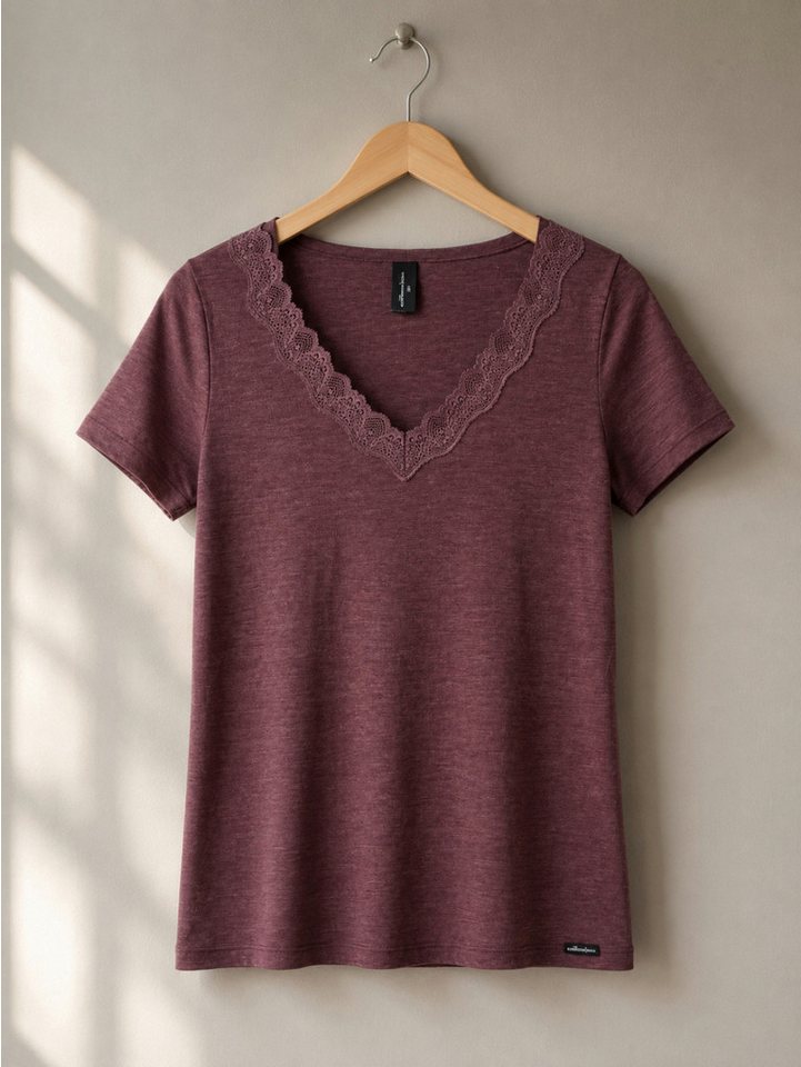 comazo Kurzarmshirt aus Merinowolle und Seide