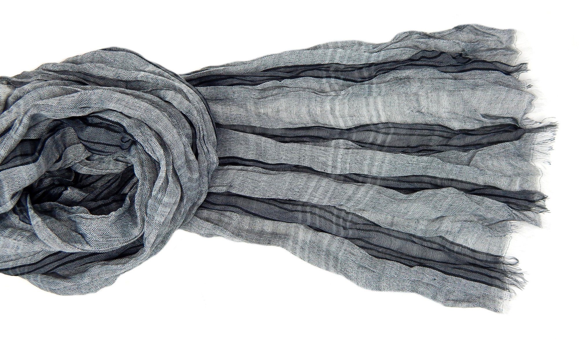 Jonte Ella schwarz Viskose grau oder Herrenschal Modeschal, leichter blau
