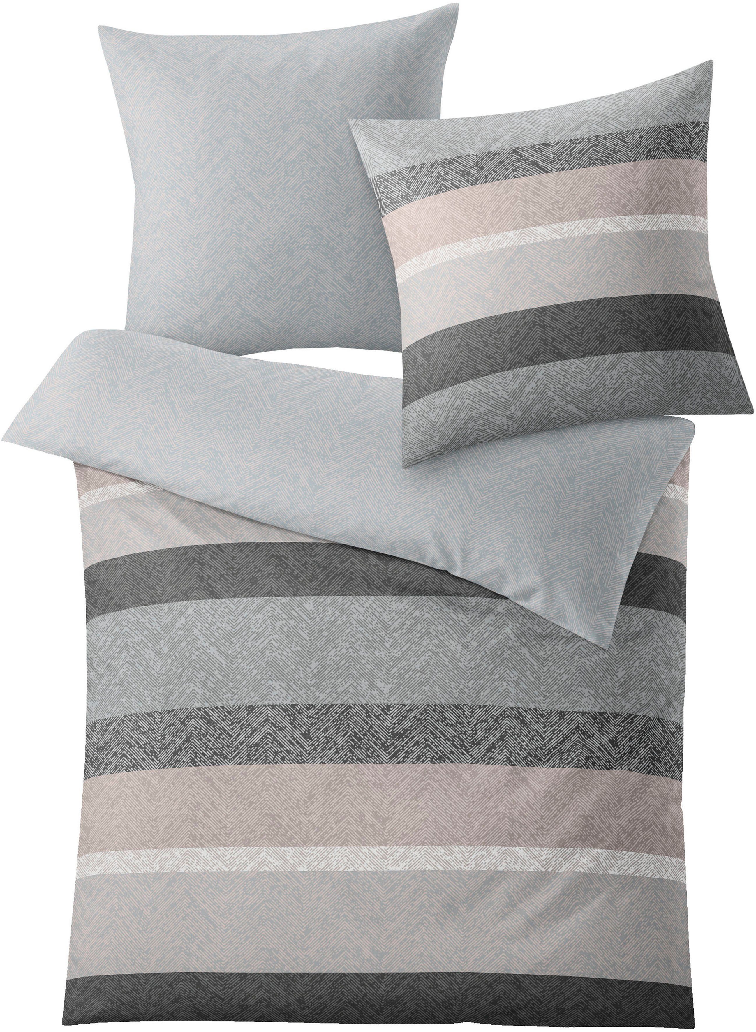 Kleine Wolke Wendebettwäsche Gwen, Mako-Satin, 2 teilig, mit Streifen