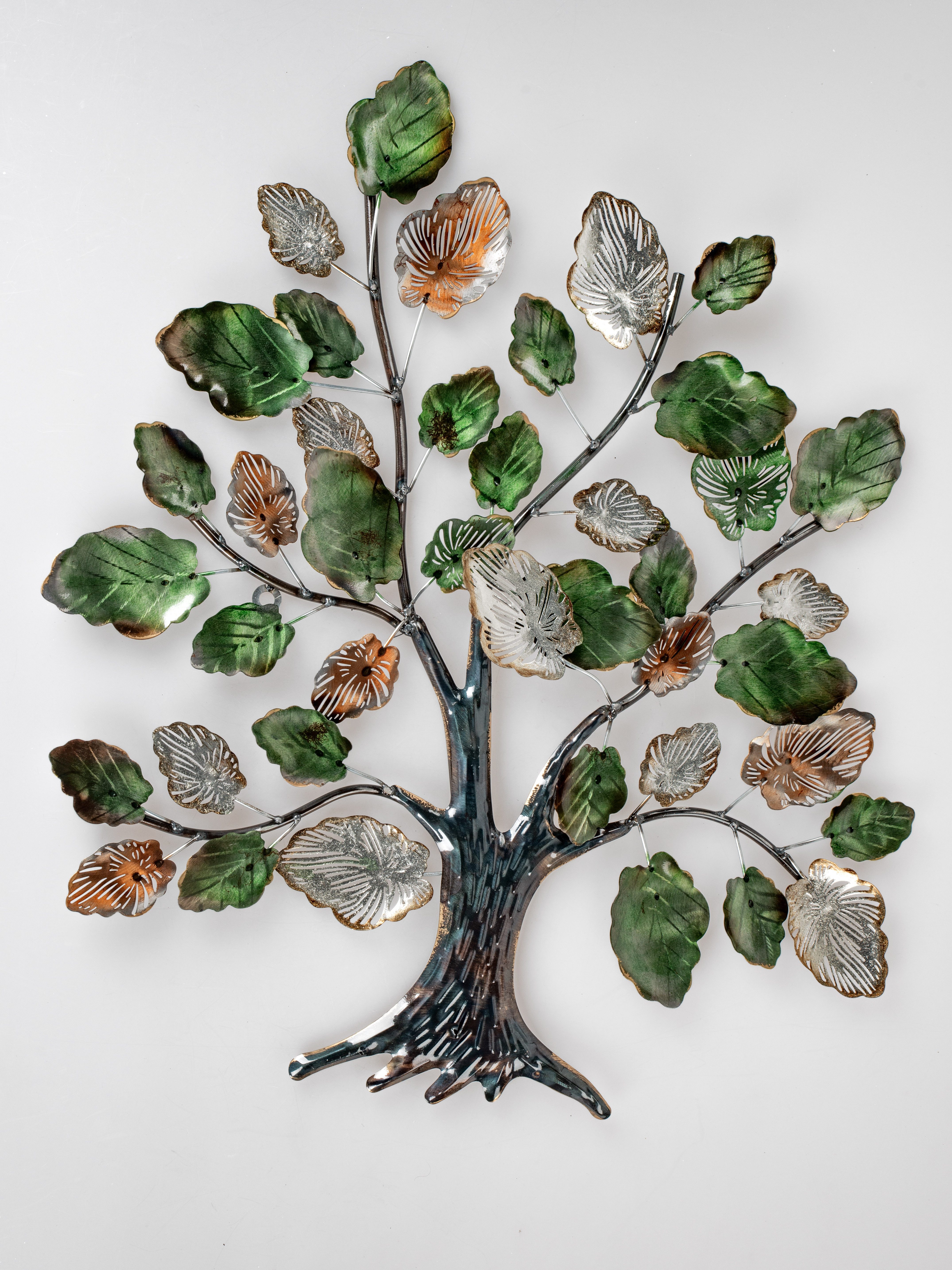 formano Wanddekoobjekt Blätter, Höhe: 70cm, Farbe: Grün, Motiv: Baum