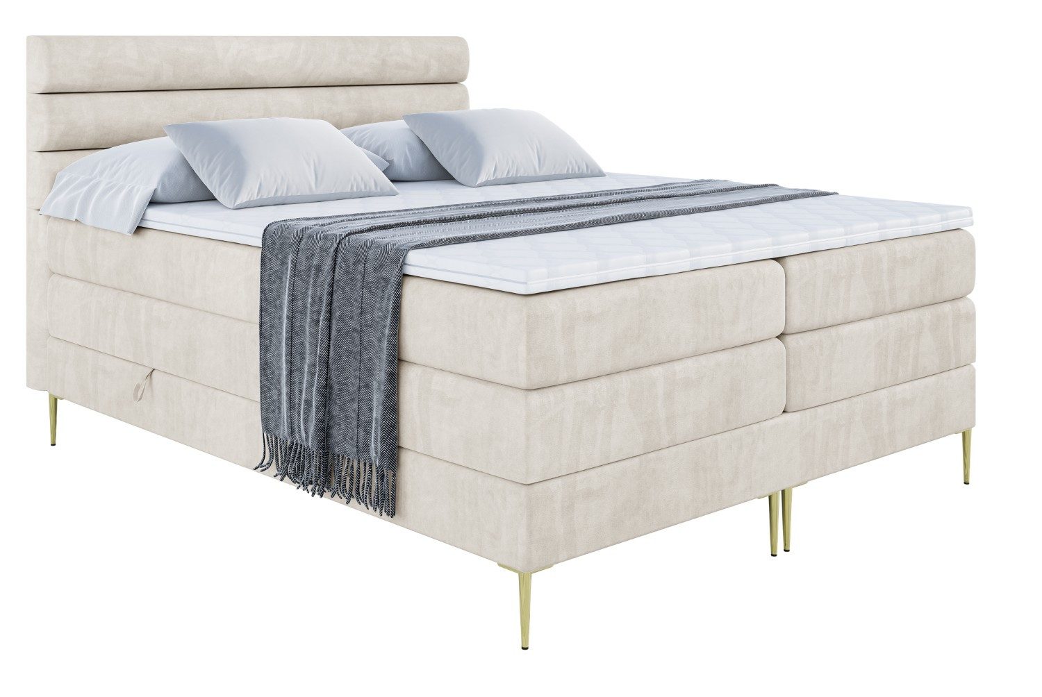 ALTDECOR Boxspringbett CELESTIA-F KING (Multipocket-Matratze H4, günstig online kaufen
