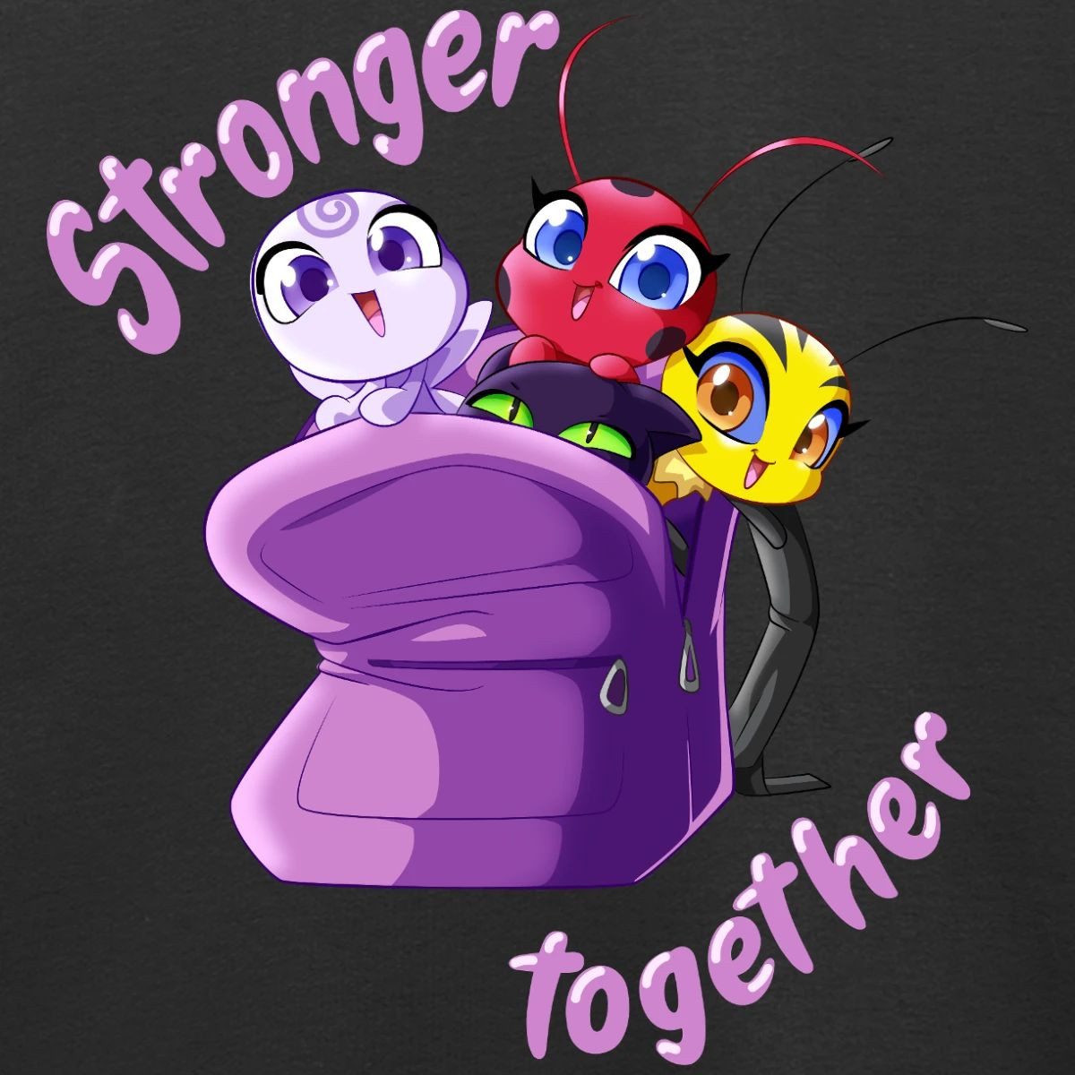 Spreadshirt Sweatshirt Miraculous Stronger Together Kinder Premium Pullover (1-tlg)