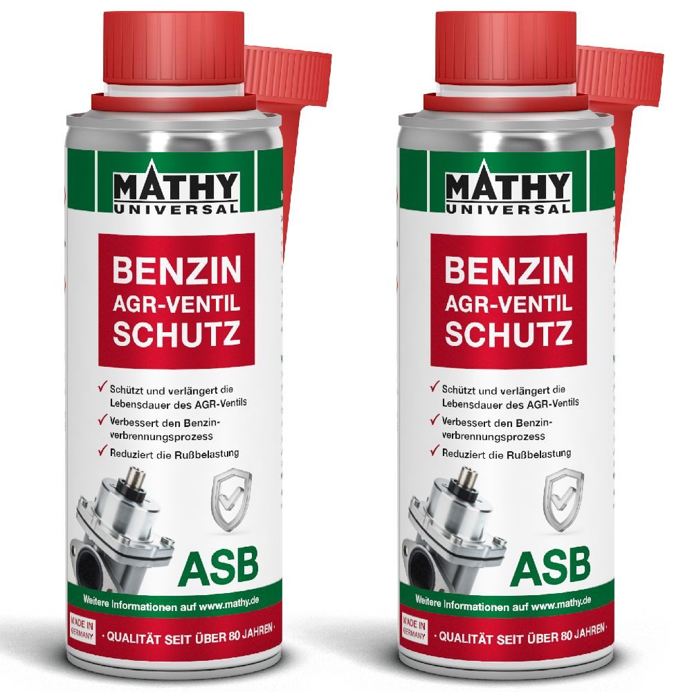 MATHY Benzin-Stabilisator MATHY-ASB AGR-Ventil-Schutz Benzin 2 x 200 ml, 0,4 l, (2-St) Pflege + Schutz des AGR-Systems