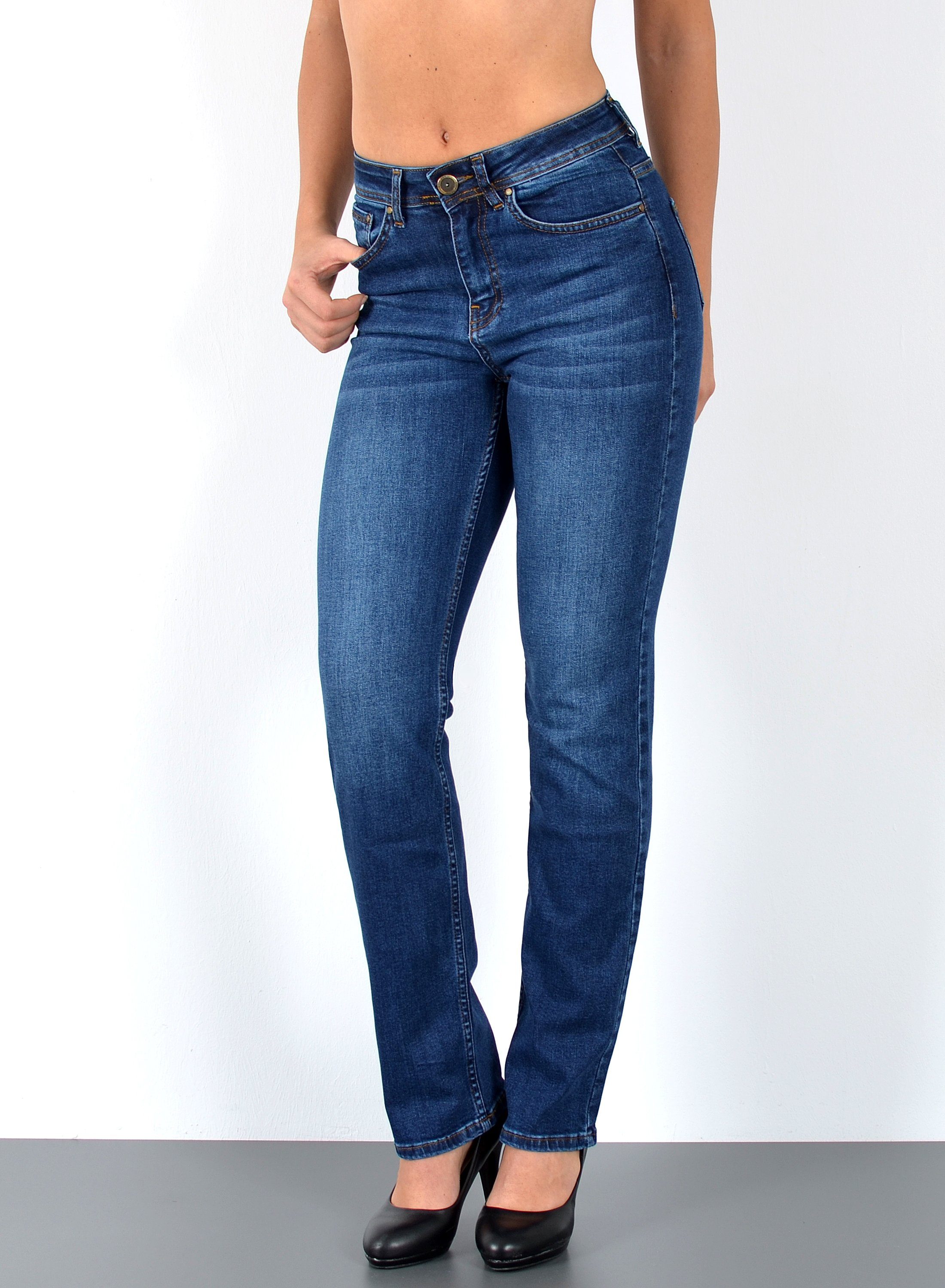 ESRA Straight-Jeans Damen Jeans Straight Leg günstig online kaufen