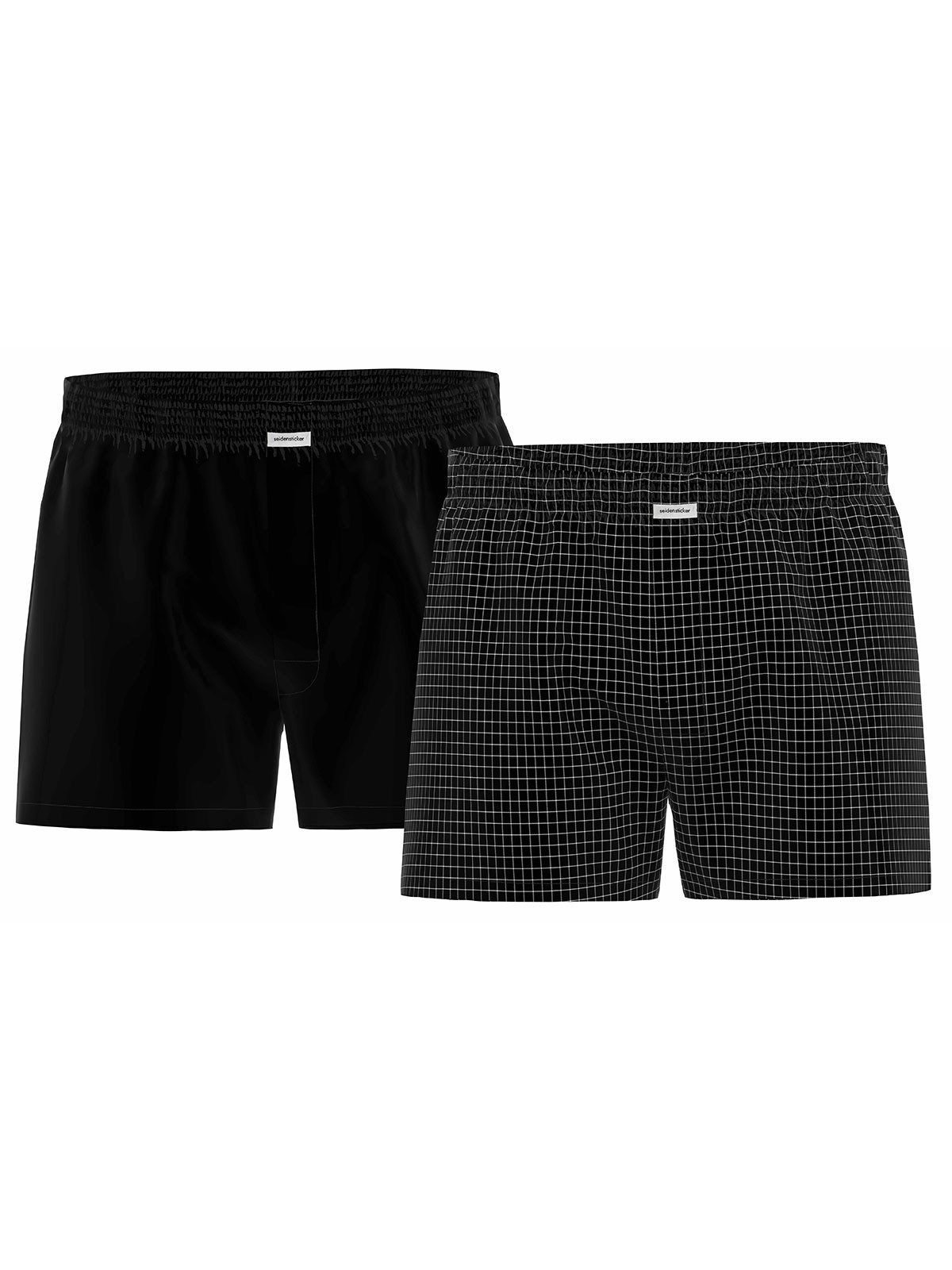Seidensticker schwarze Rose Боксерские мужские трусы, боксерки 2er Pack Herren Boxer Short (Spar-Set, 2-St) Hautfreundlich, Markenqualität, comfort fit, Uni, 100% Baumwolle