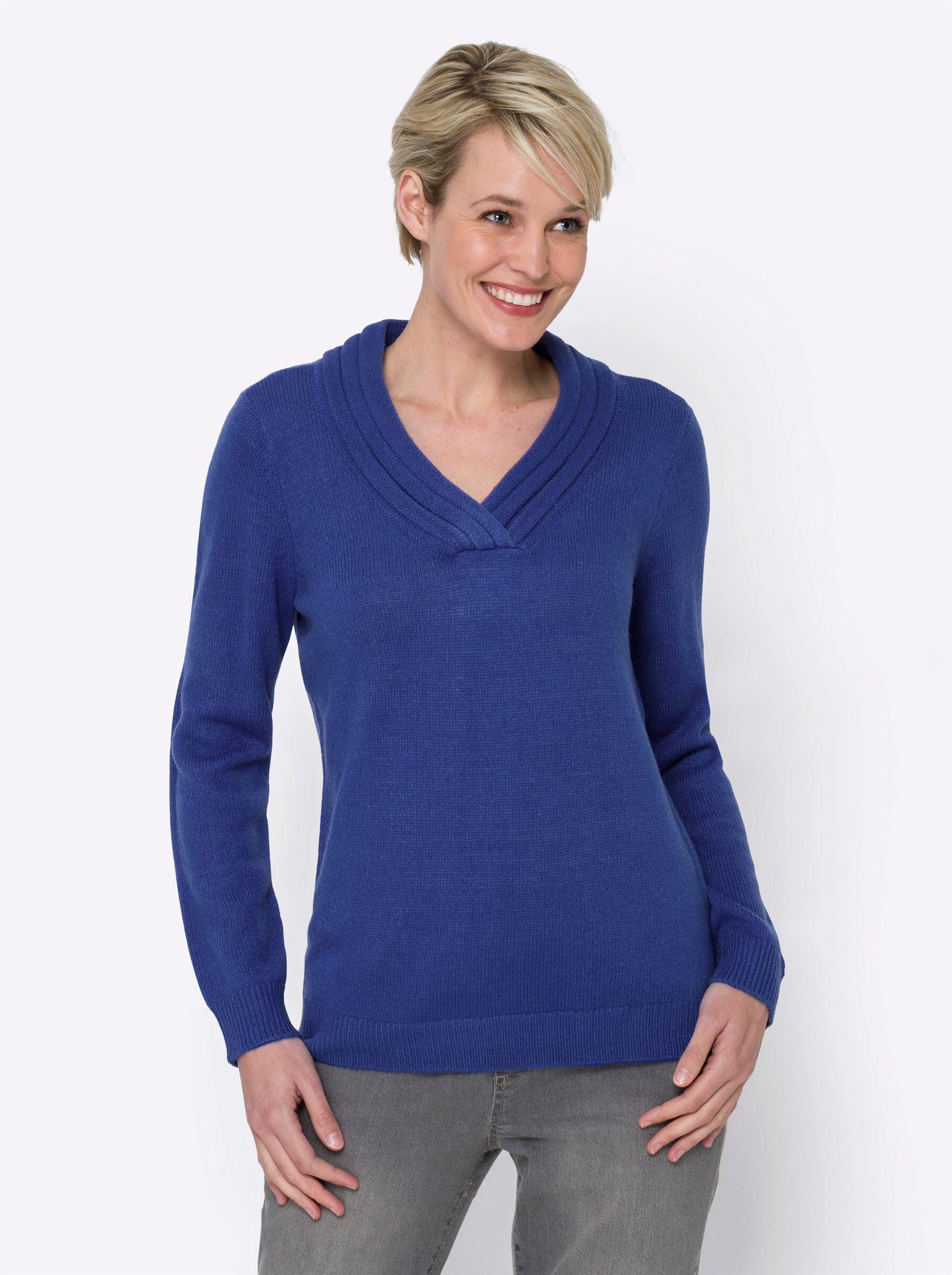 Strickpullover V-Ausschnitt-Pullover