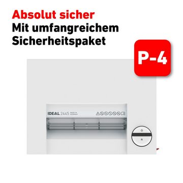 IDEAL Aktenvernichter 2445 CC Partikelschnitt 4 x 40 mm, Made in Germany, P-4, 35 Liter, 5 Jahre Herstellergarantie