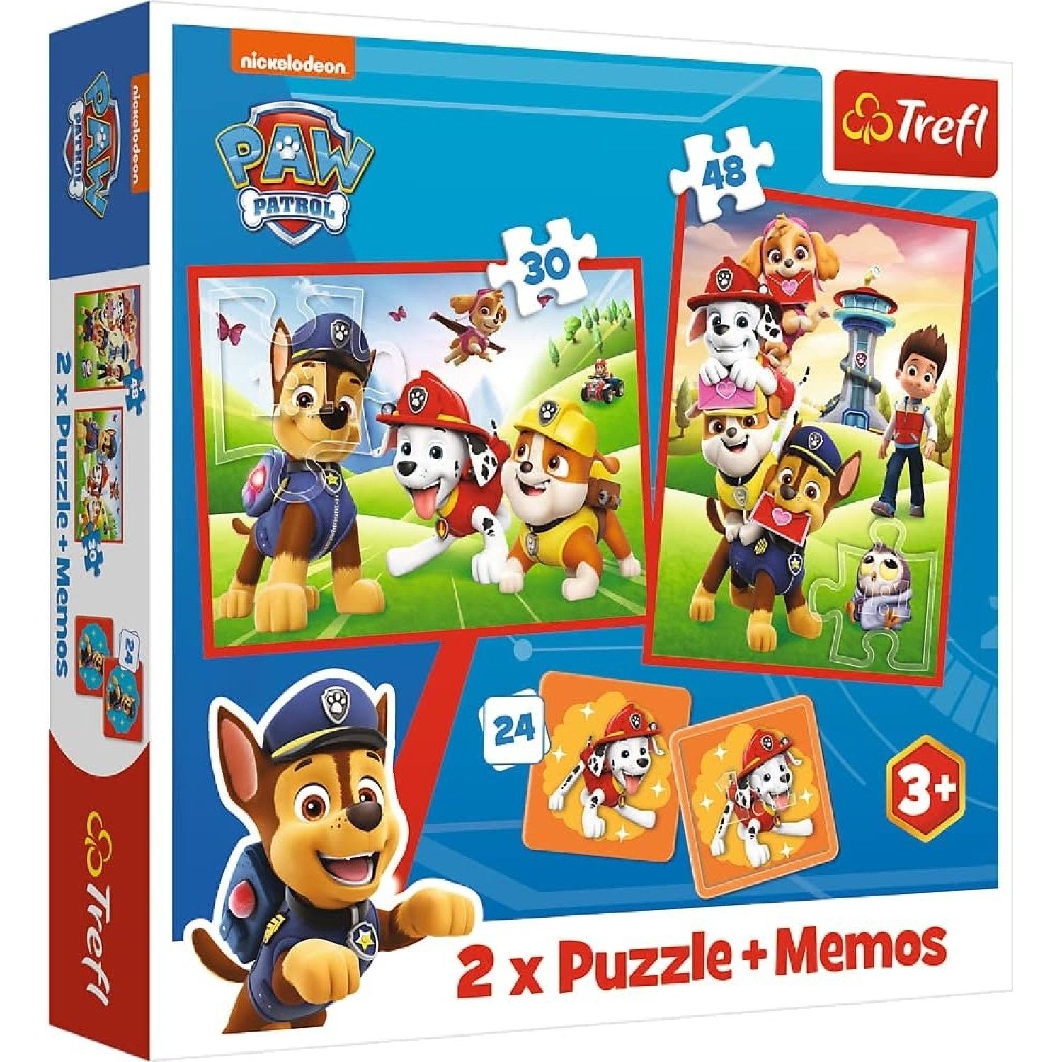 Trefl Puzzle 2 in 1 Puzzles + Memo PAW PATROL Legspiel, Puzzleteile