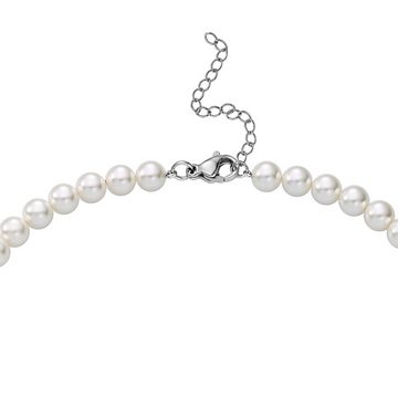 Heideman Collier Perlenkette No. 8 silberfarben glanzmatt (inkl. Geschenkverpackung), Collier mit Perlen weiß oder farbig