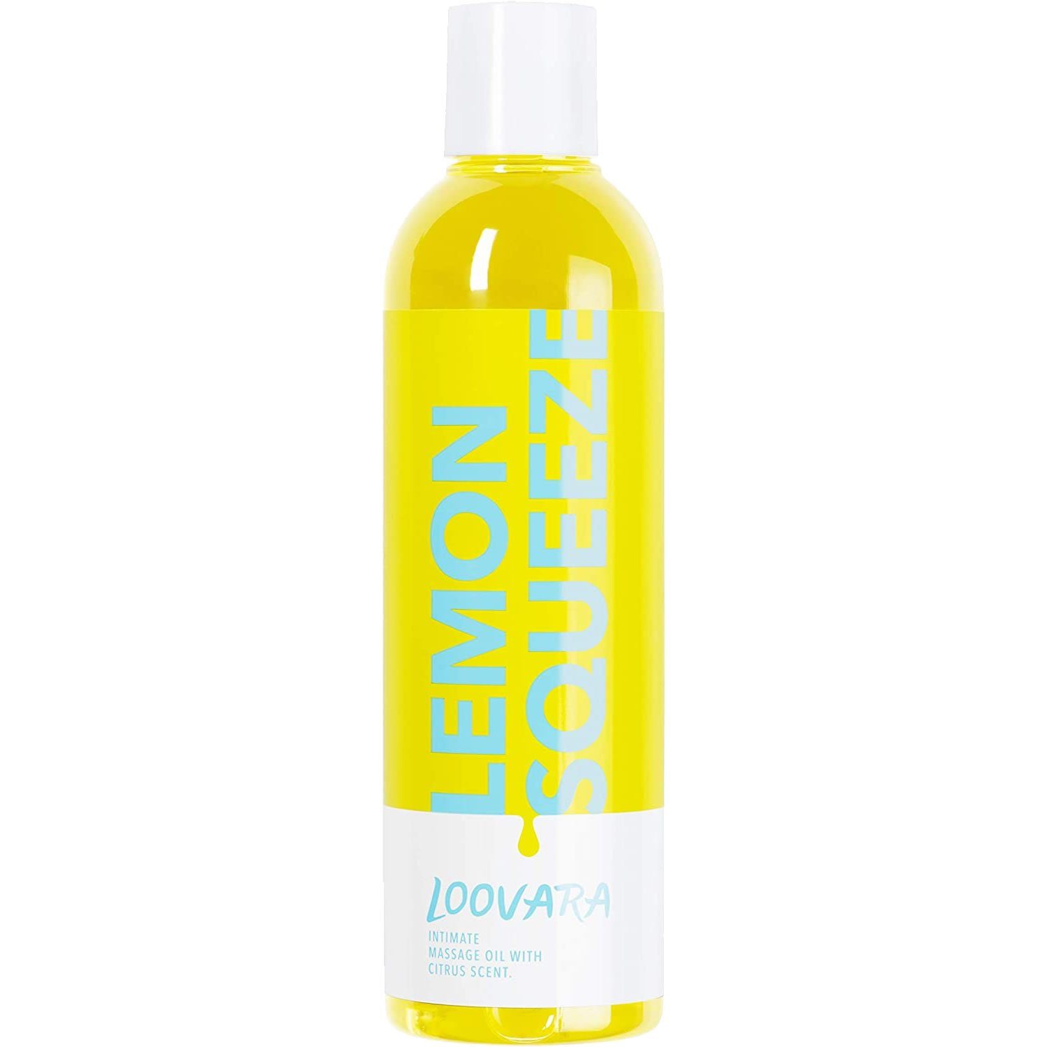 Loovara Gleit- & Massageöl Lemon Squeeze - für die optimale Entspannung, Flasche mit, 1-tlg., natürliches Massageöl mit Zitrus-Duft