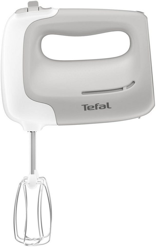 Tefal Handmixer HT 450B, 450 W, 2 Schneebesen und 2 Knethaken aus  hochwertigem Edelstahl für optimale Ergebnisse