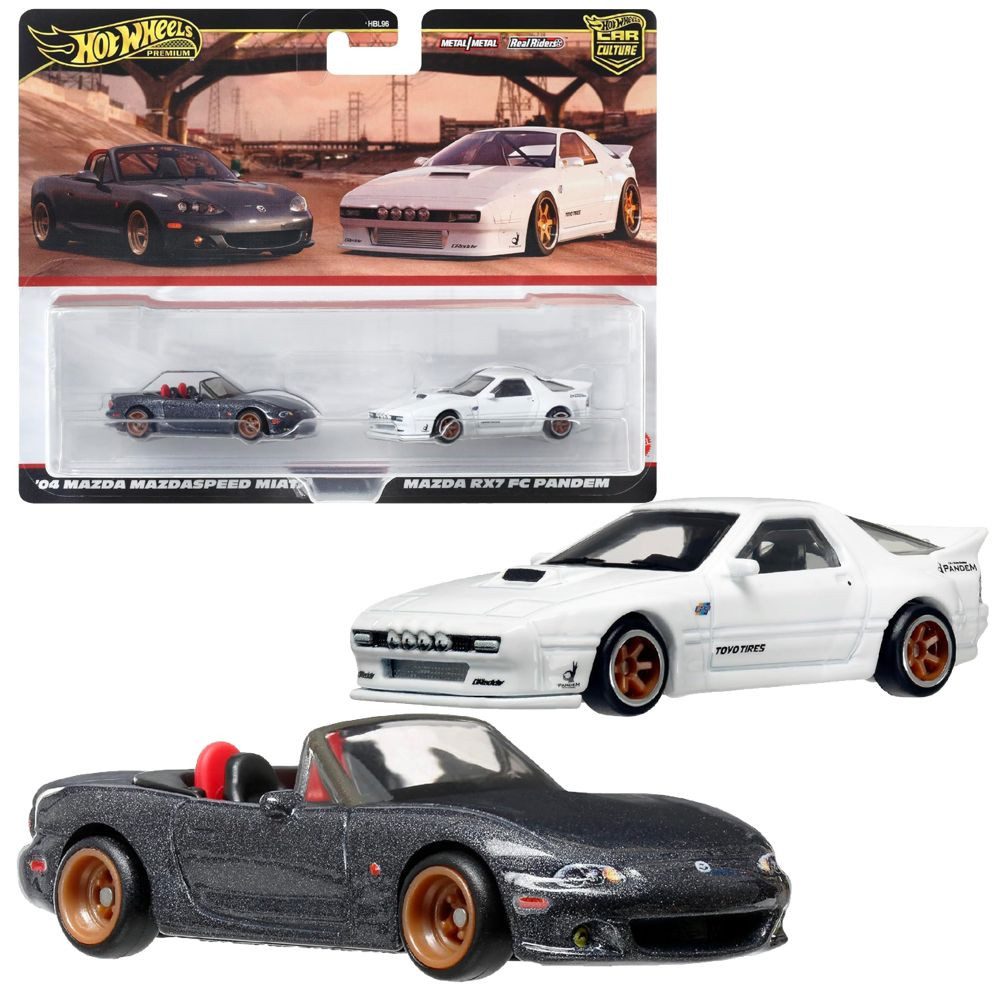 Hot Wheels Spielzeug-Rennwagen Mazda Mazdaspeed Miata + RX7 FC Pandem Hot W günstig online kaufen