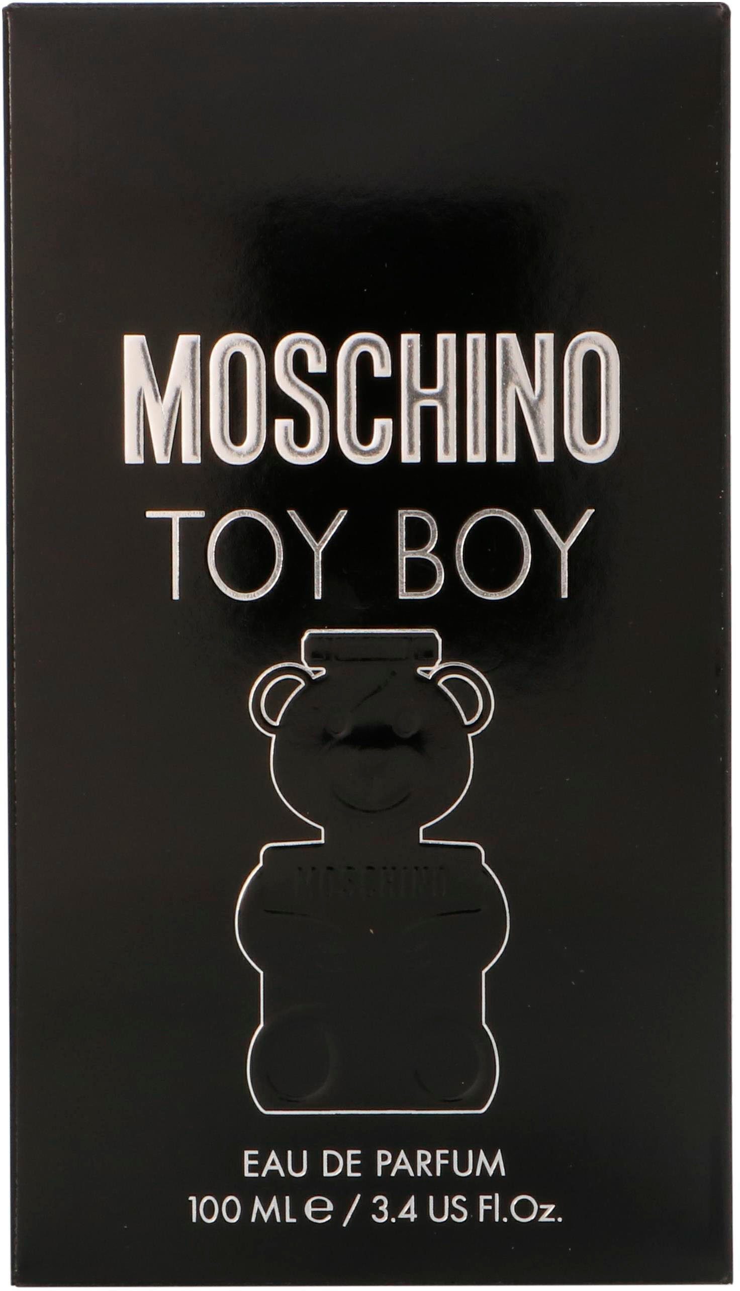 Moschino Eau de Parfum Toy Boy, Würziger Herrenduft mit Birne, Gewürznelke, Magnolie und Vetiver.