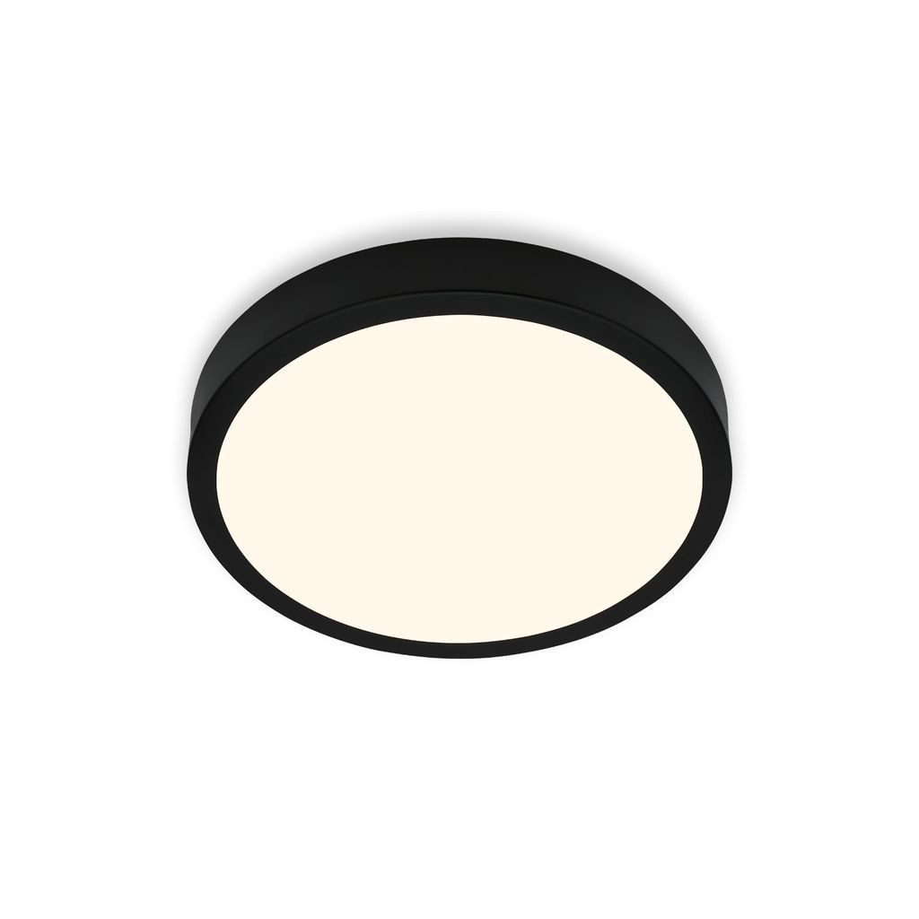 Briloner Leuchten LED Deckenleuchte 3700015, LED fest integriert, 2700K - Extra-Warmweiß, schwarz, LED, Warmweiß 3000K, 16W ? 2000lm, Ø 28 x 4 cm