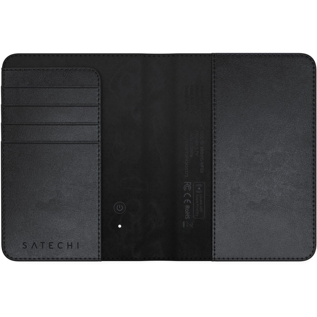 Satechi Vegan-Leather Passport Wallet with Find My GPS-Tracker