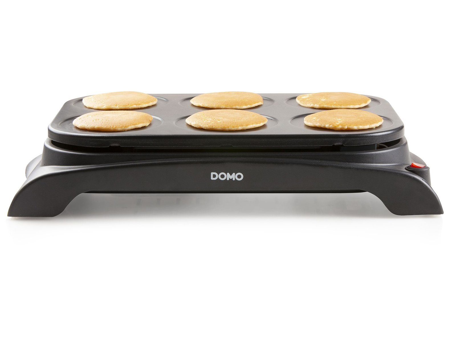 Domo Crêpesmaker, 1000 W, Ø 11.5 cm, 6 süße salzige Pancake Pfannkuchen selber machen Crepes-Eisen Creperie