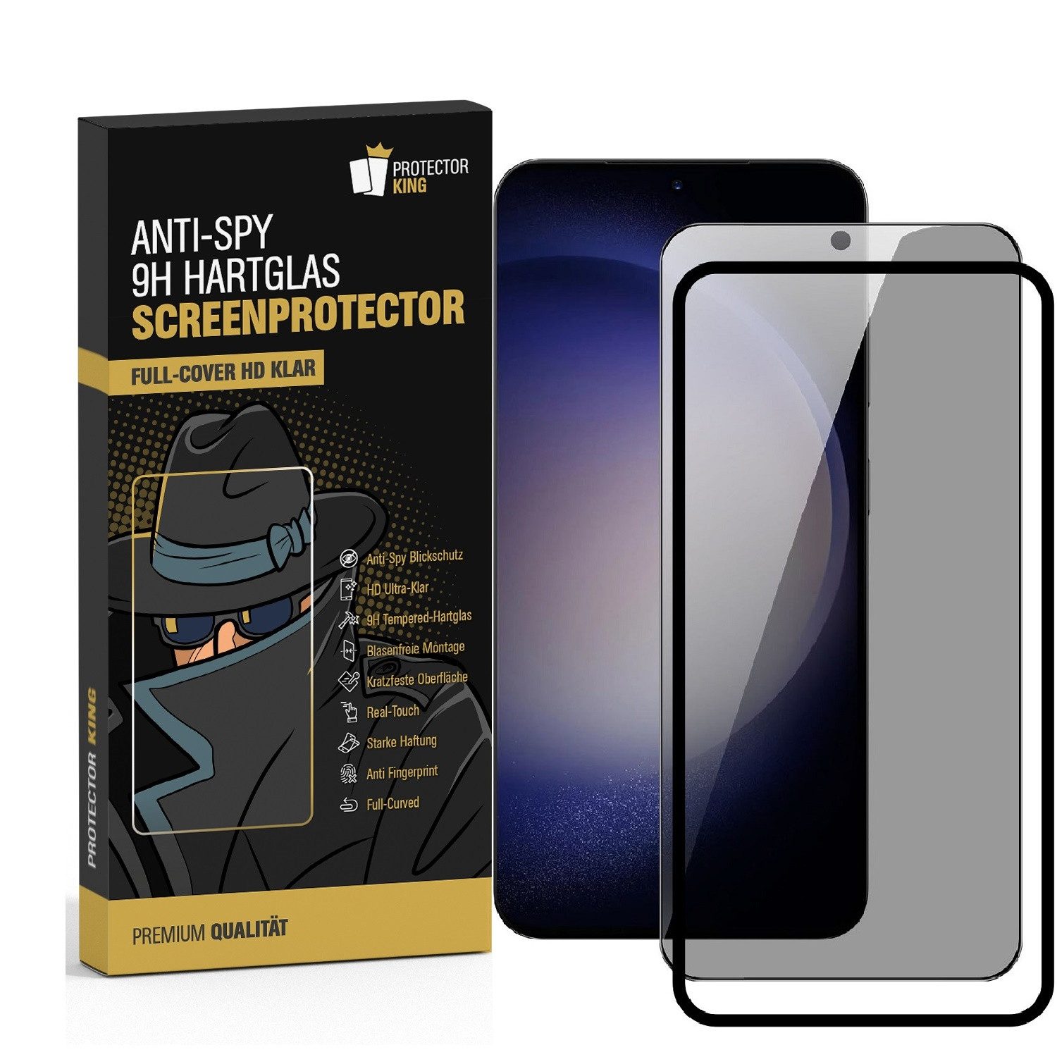 Protectorking Displayschutzfolie 1x Blickschutz 9H Panzerglas Full-Screen Anti-Spy matt entspiegelt für Samsung Galaxy S26 Ultra, 1 Stück, Displayschutzfolie, Schutzfolie, Bildschirmschutz, kratz- & stoßfest