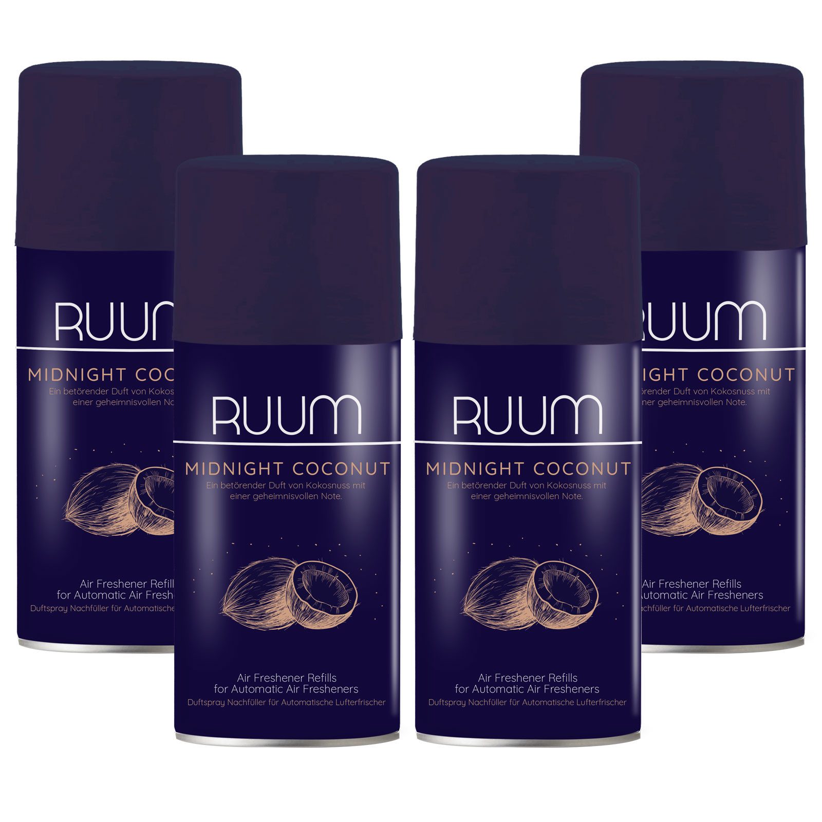 RUUM Raumduft-Nachfüllflasche Lufterfrischer Nachfüller (4-St., 250ml (4er Pack)