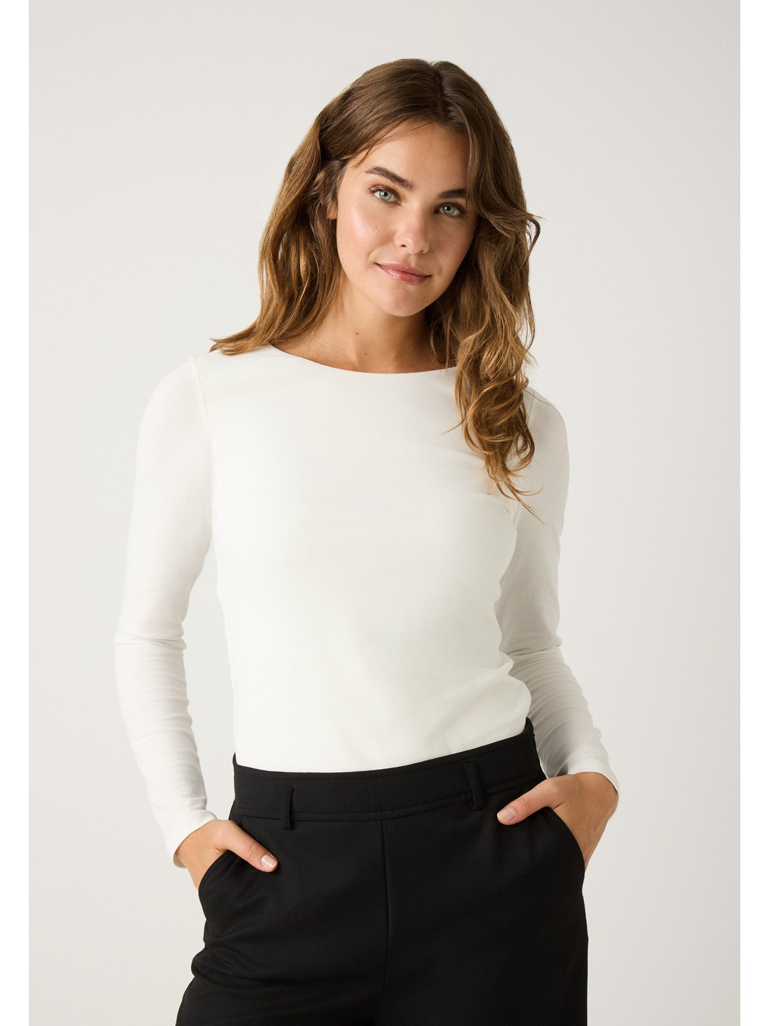 MORE&MORE Langarmshirt Baumwolljerseyshirt günstig online kaufen