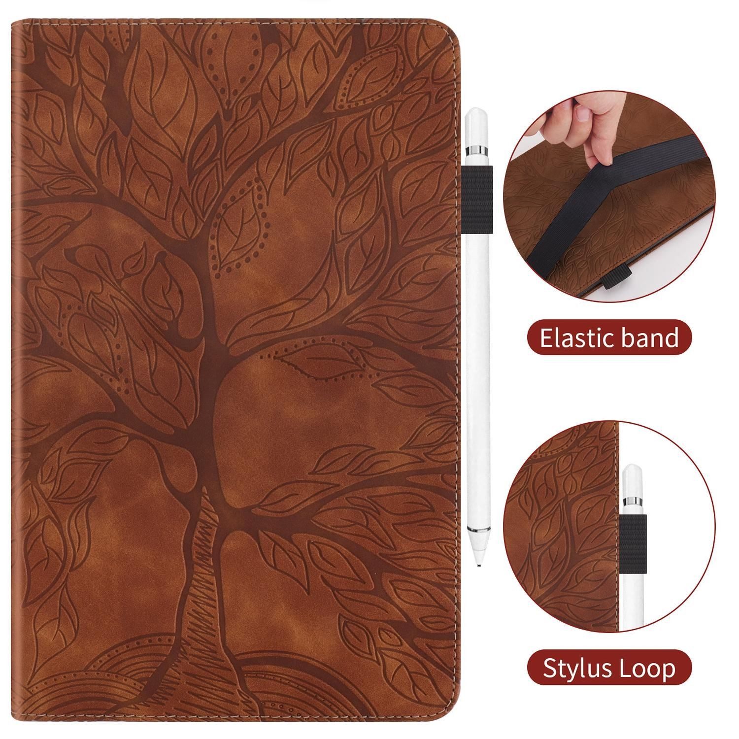 Wigento Tablet-Hülle Für Samsung Galaxy Tab S11 aufstellbare Baum Kunstleder Tasche Braun, Baum Design Hülle mit Standfunktion und Kratzschutz – Bild 5 von 5