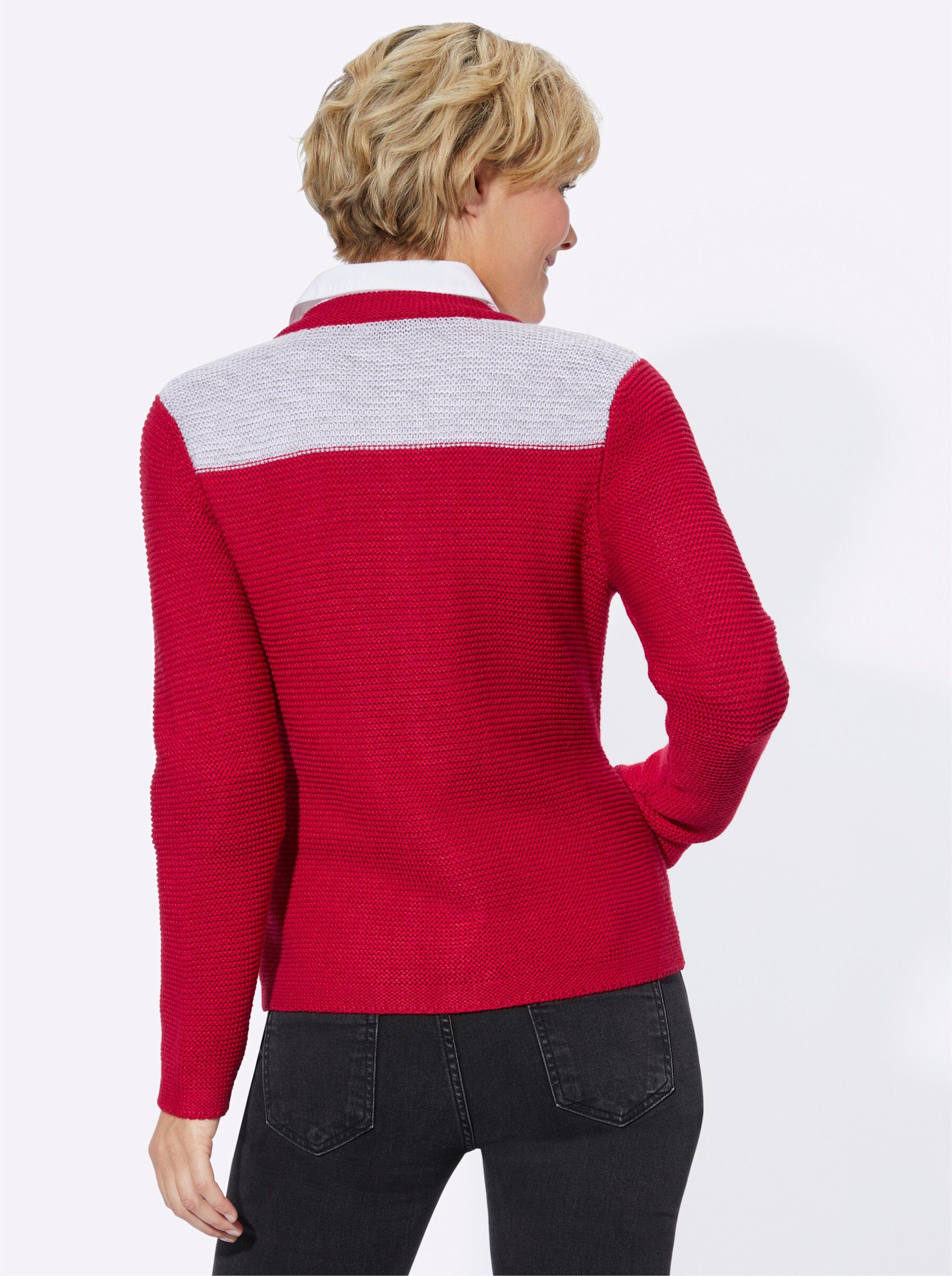 rot-steingrau Strickjacke WEIDEN WITT