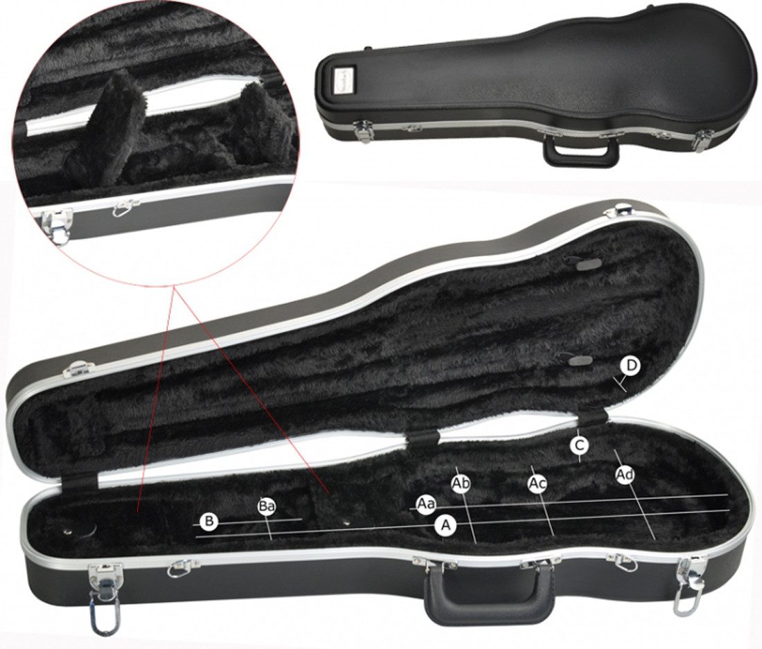 Steinbach Violinen-Koffer Hartschalenkoffer für 4/4 Violine ABS verchromte Hardware