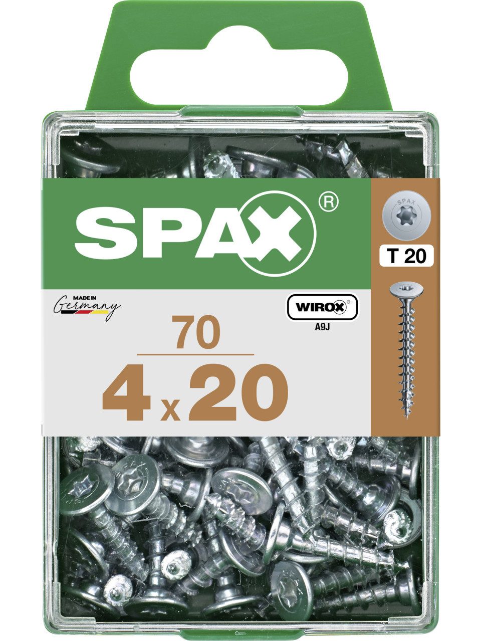 SPAX Holzbauschraube Spax Möbelbauschrauben 4.0 x 20 mm TX 20 - 70 Stk.