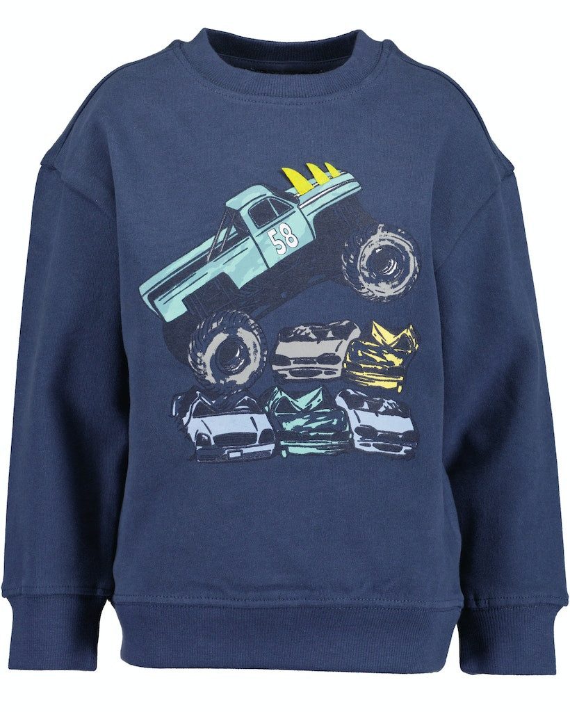 Blue Seven Sweatshirt Blue Seven Jungen Sweatshirt Truck Stunts blau (1-tlg)