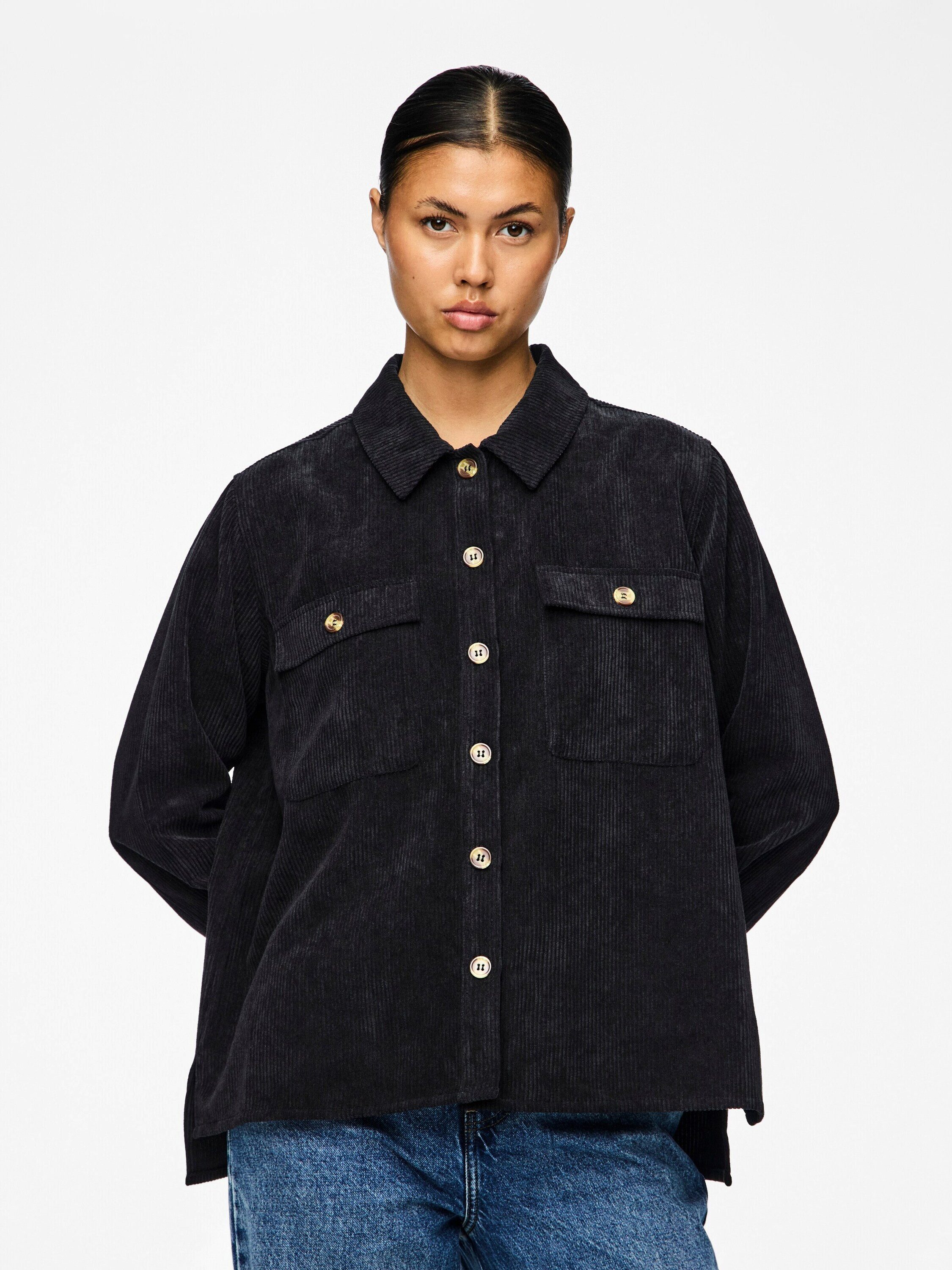 pieces Langarmbluse PCEFFI (1-tlg) Plain/ohne Details günstig online kaufen