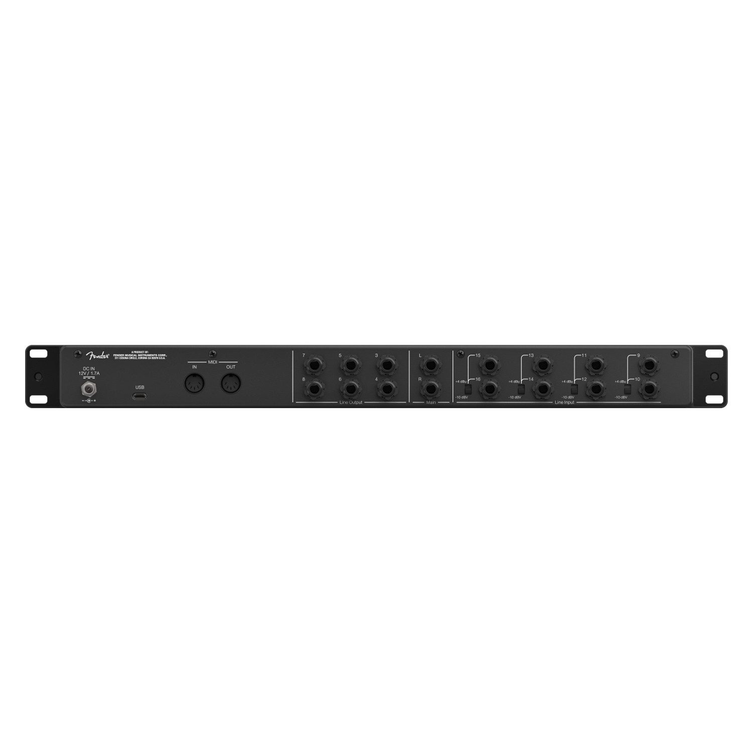 Fender Fender Audio-Interface Quantum LT 16 16-Kanal Digitales Aufnahmegerät (Acht hochwertige Mikrofonvorverstärker)