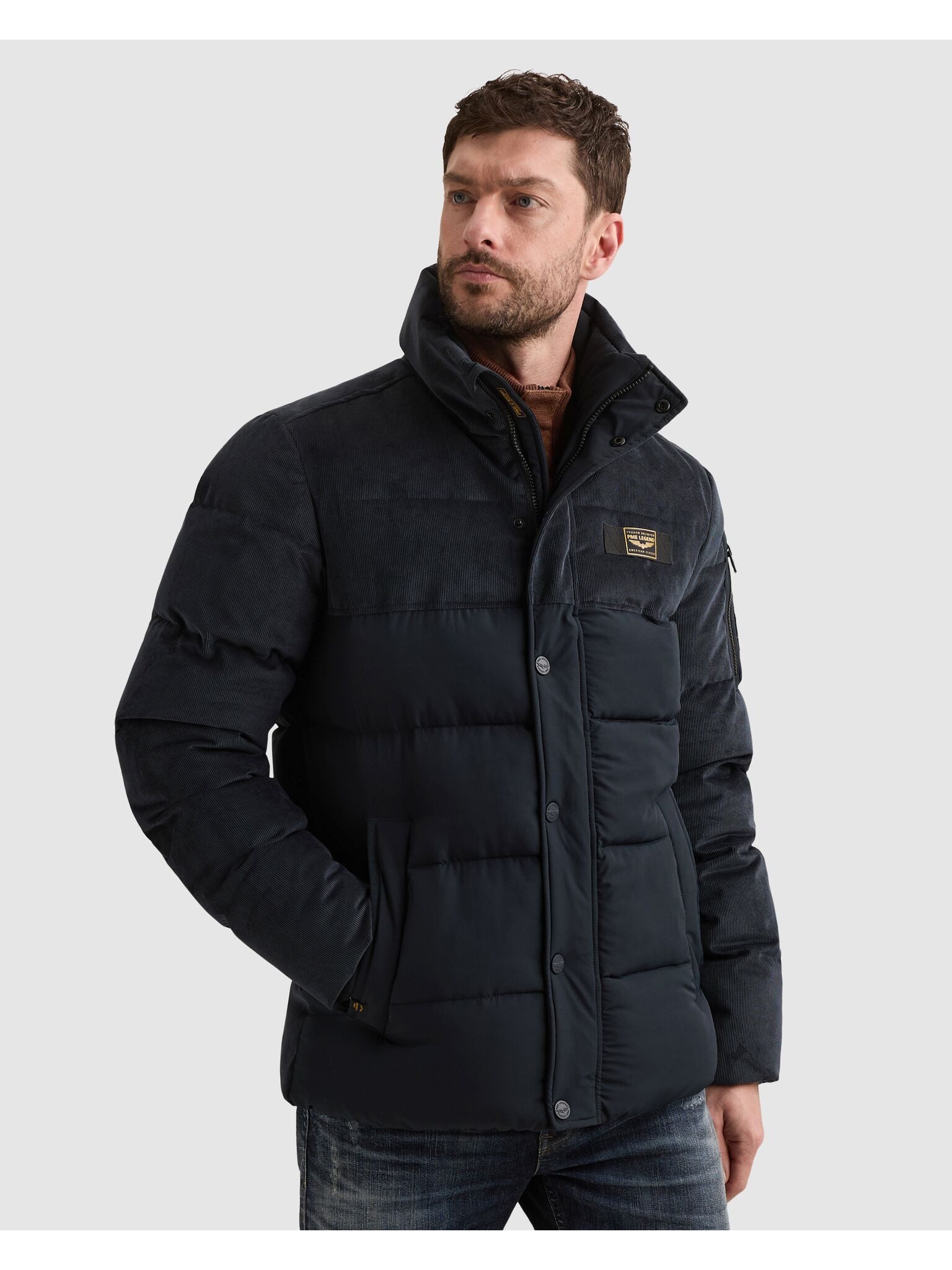 PME LEGEND Winterjacke GOBBLER Mix fabrics wasserabweisender Materialmix sorgt für zusätzliche Struktur